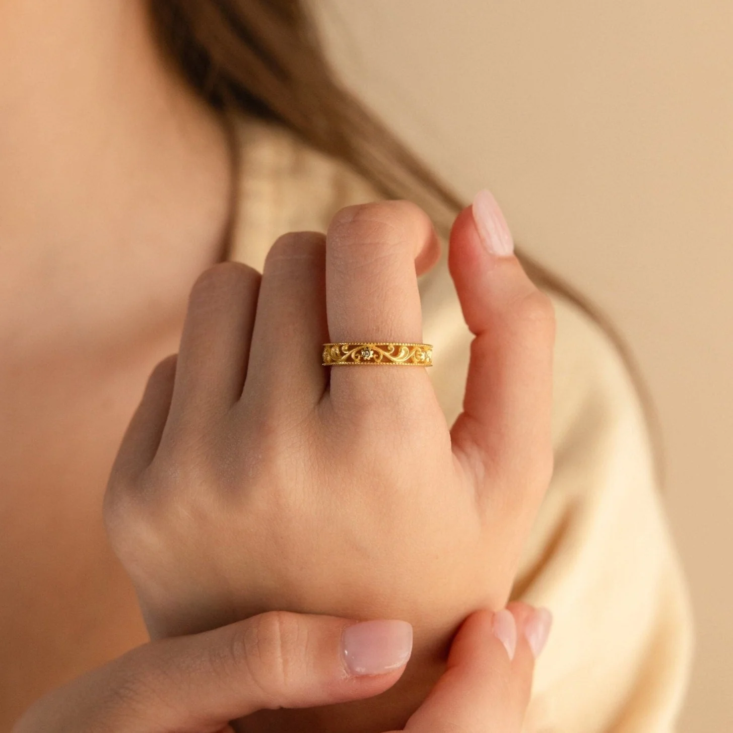 Filigree Flower Ring - Image 2
