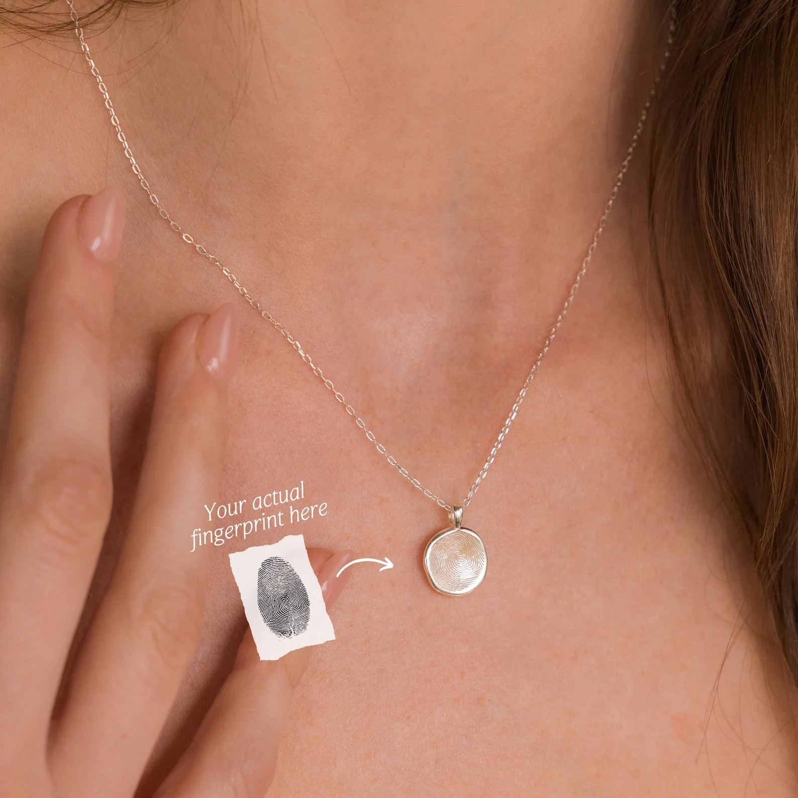 Fingerprint Coin Necklace - Image 4
