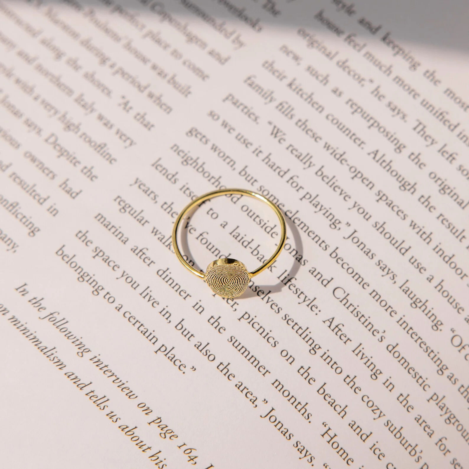 Fingerprint Oval Ring - Image 3