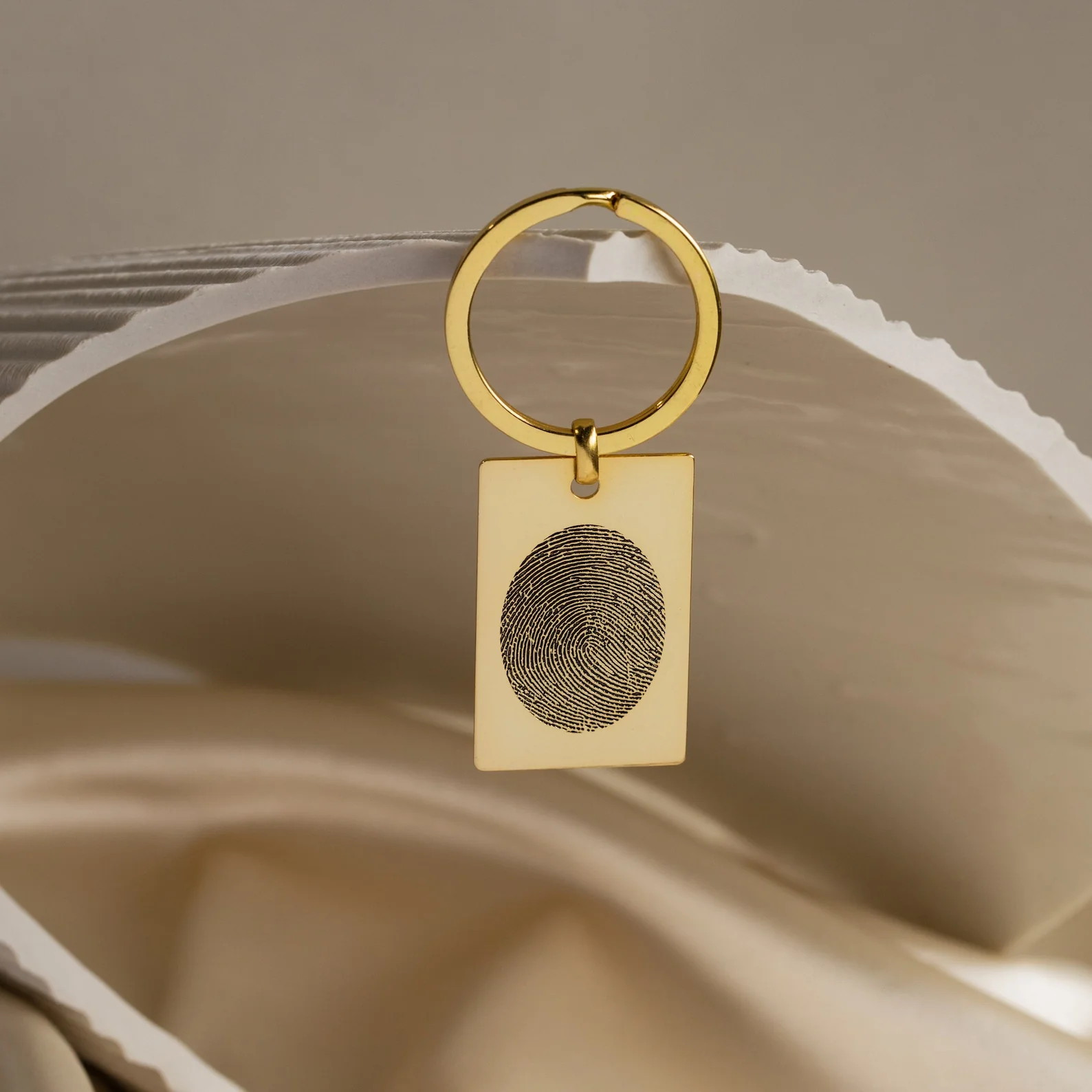 Fingerprint Rectangle Keychain - Image 3