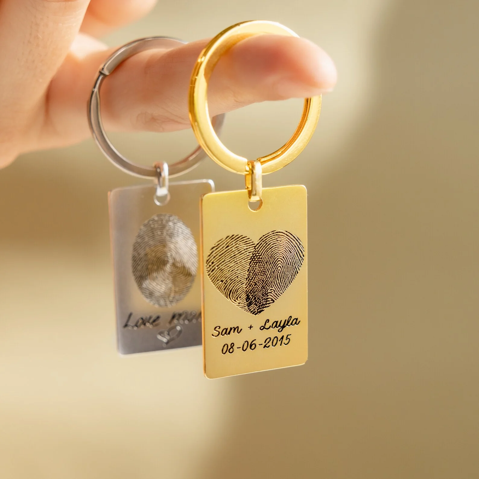 Fingerprint Rectangle Keychain - Image 9