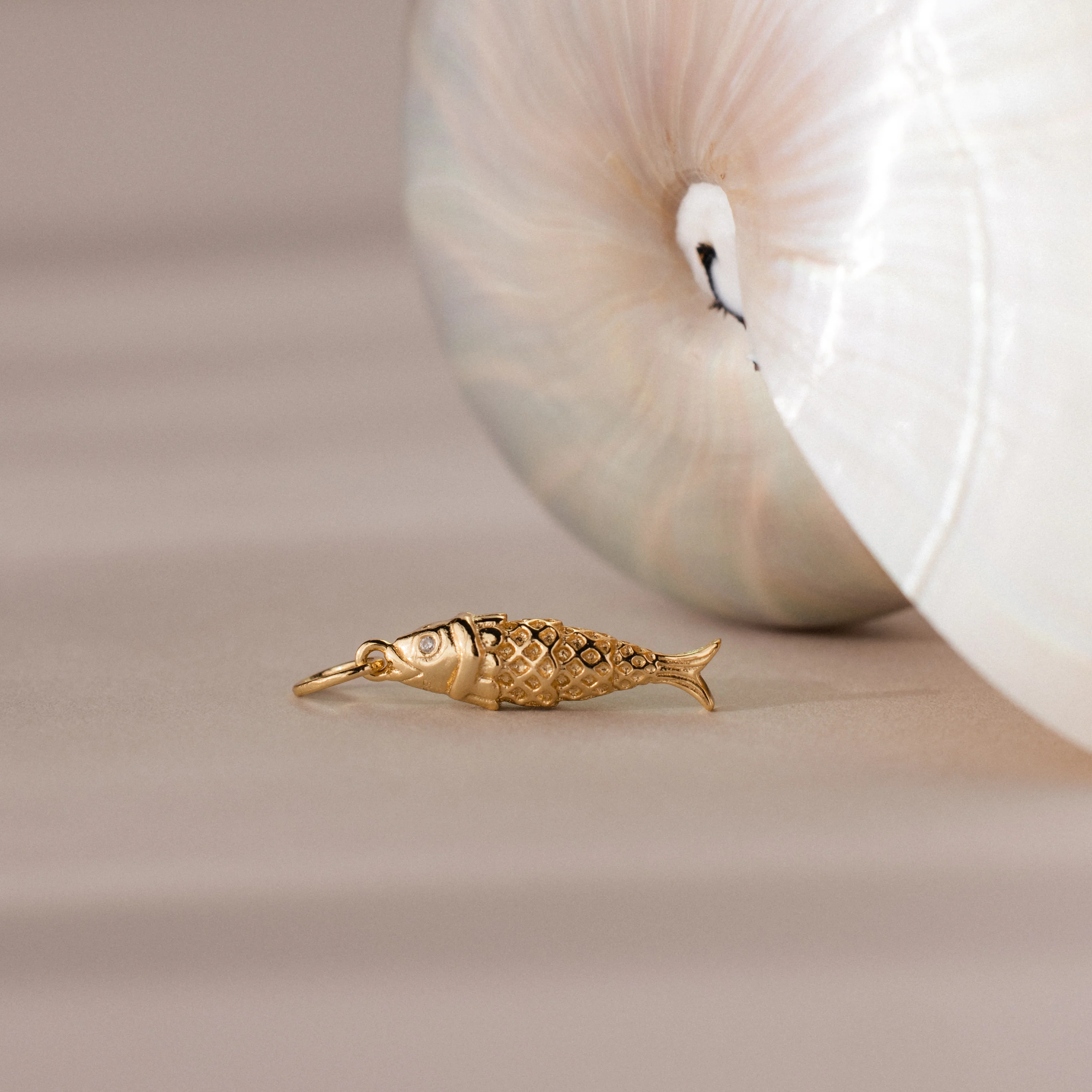 Fish Charm in 18K Gold - Image 3