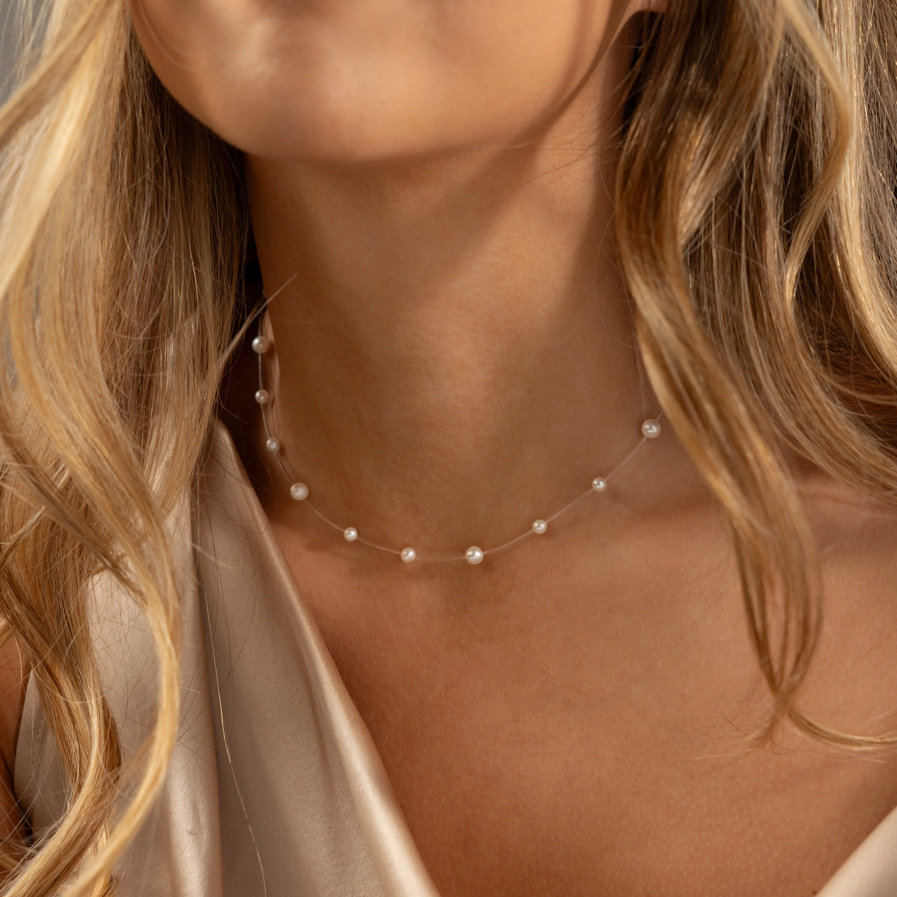 Floating Pearl Necklace - Image 2