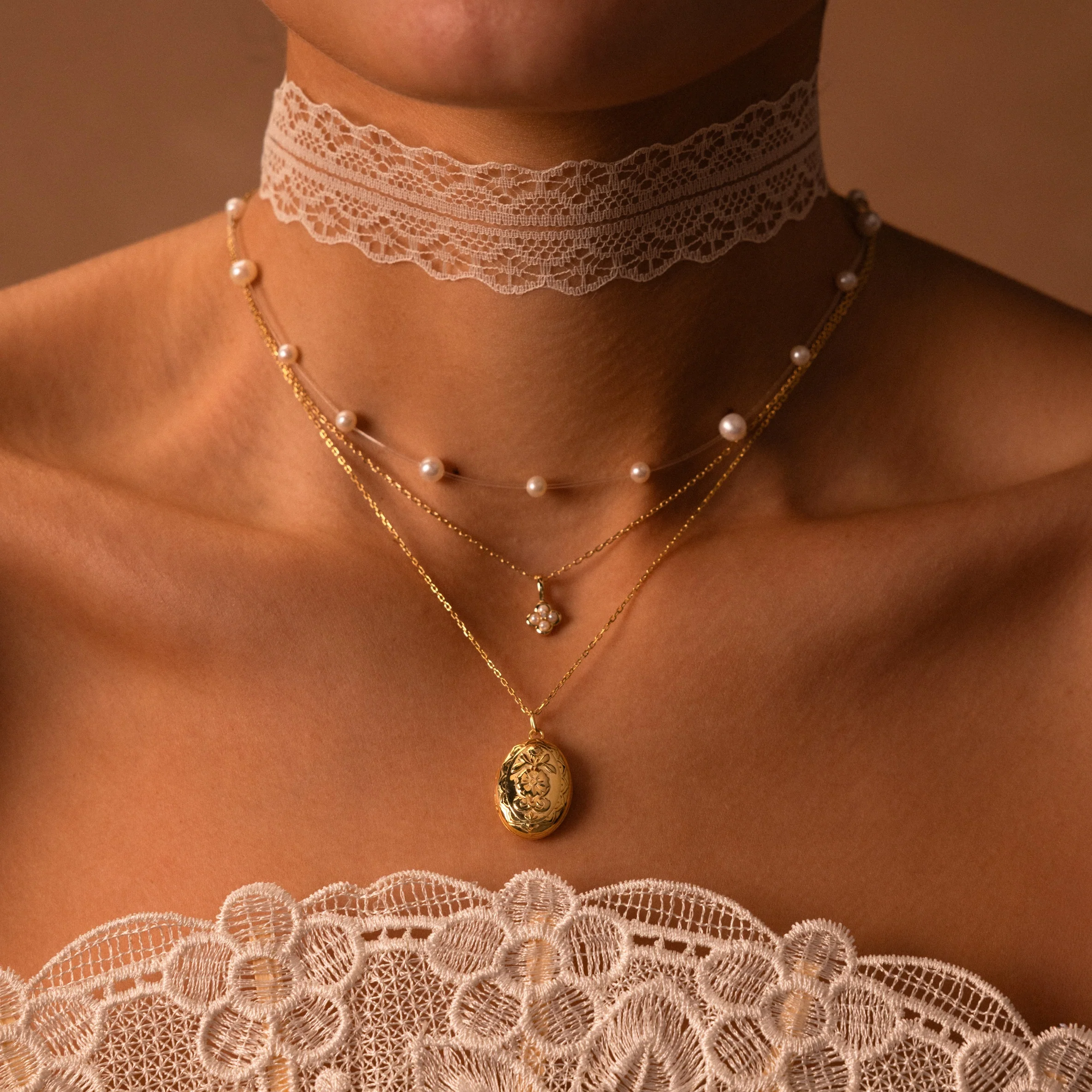 Floating Pearl Necklace - Image 6