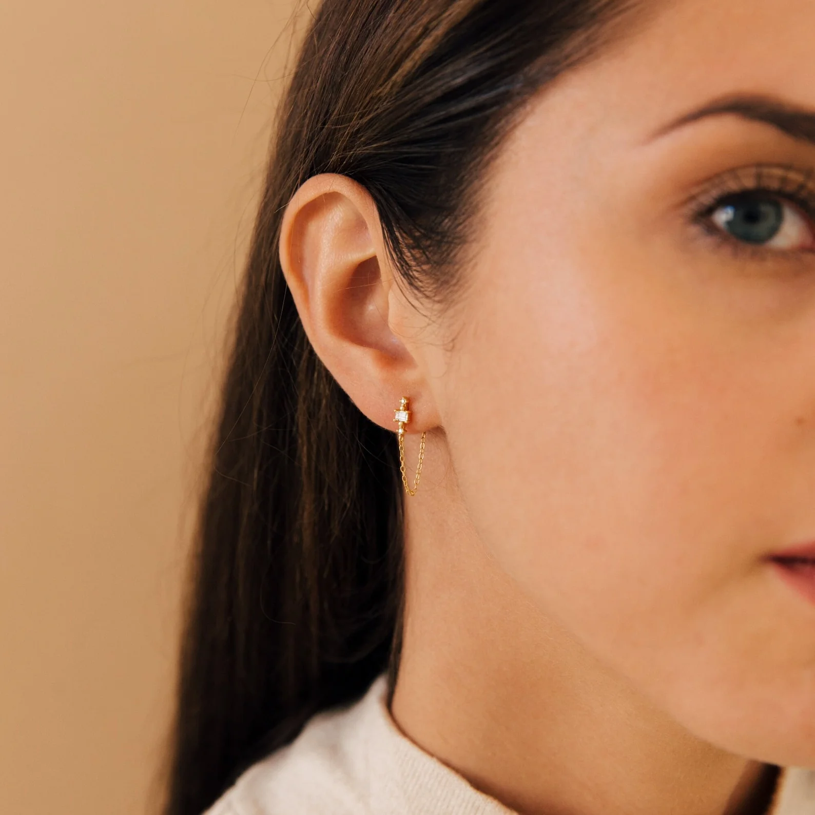 Florence Diamond Chain Earrings - Image 6