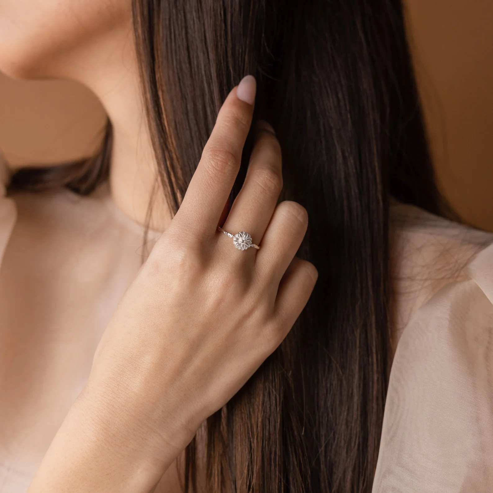 Flower Birthstone Ring - Image 4