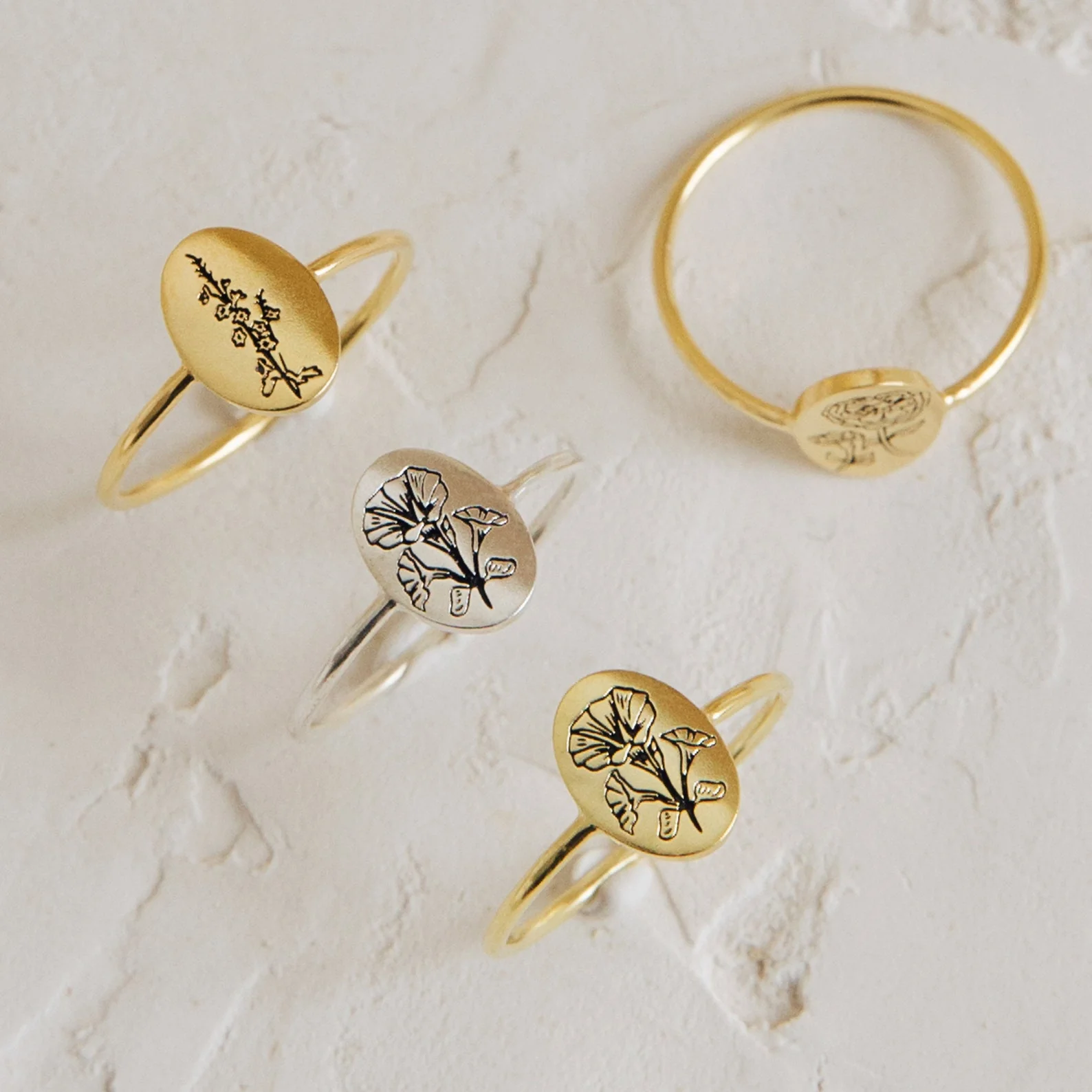 Flower Oval Ring - Image 5