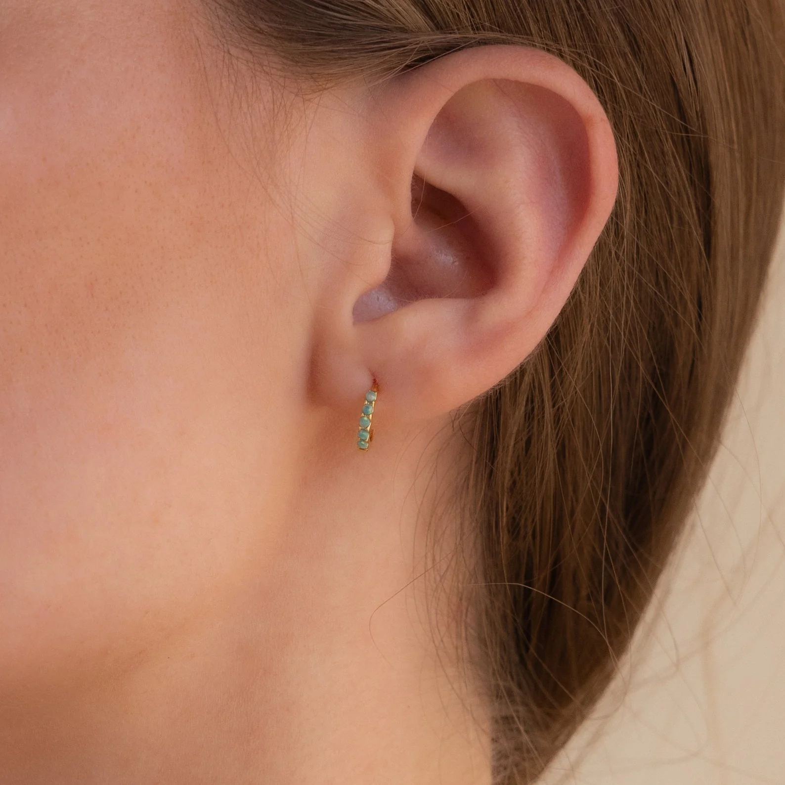 Garden Green Opal Huggies - Image 2