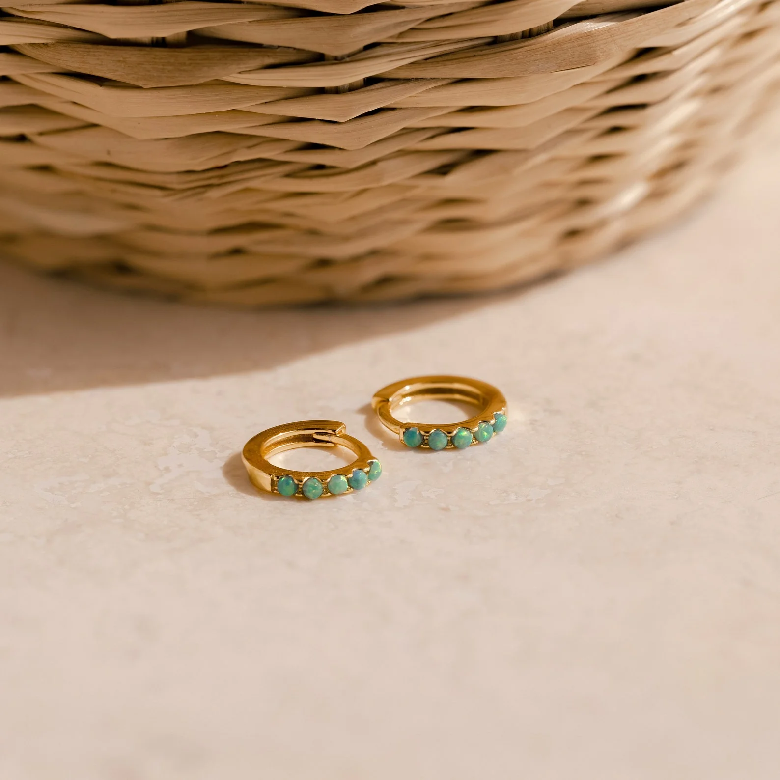 Garden Green Opal Huggies - Image 4
