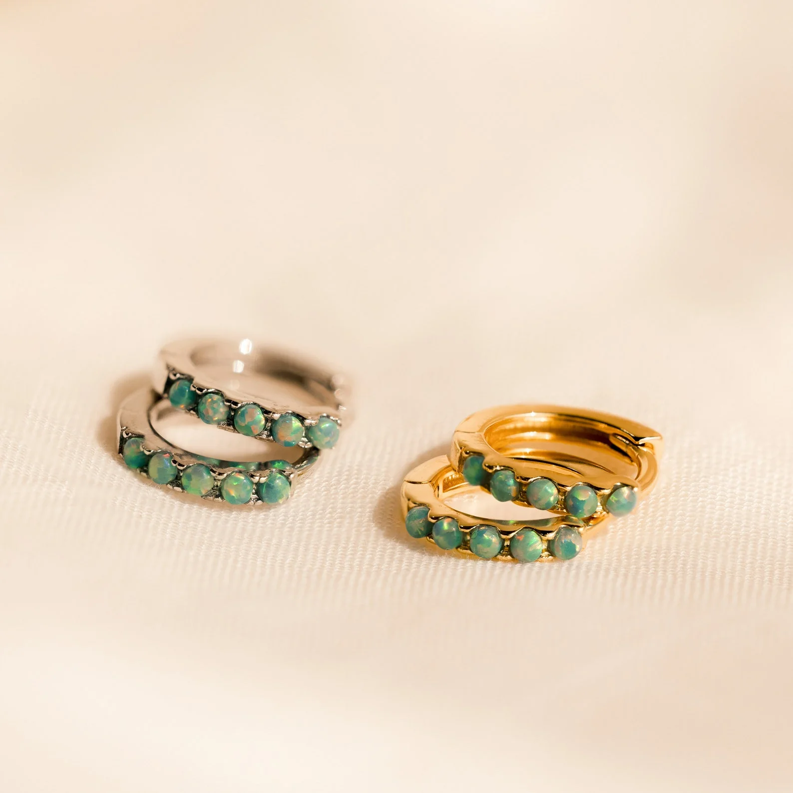 Garden Green Opal Huggies - Image 6