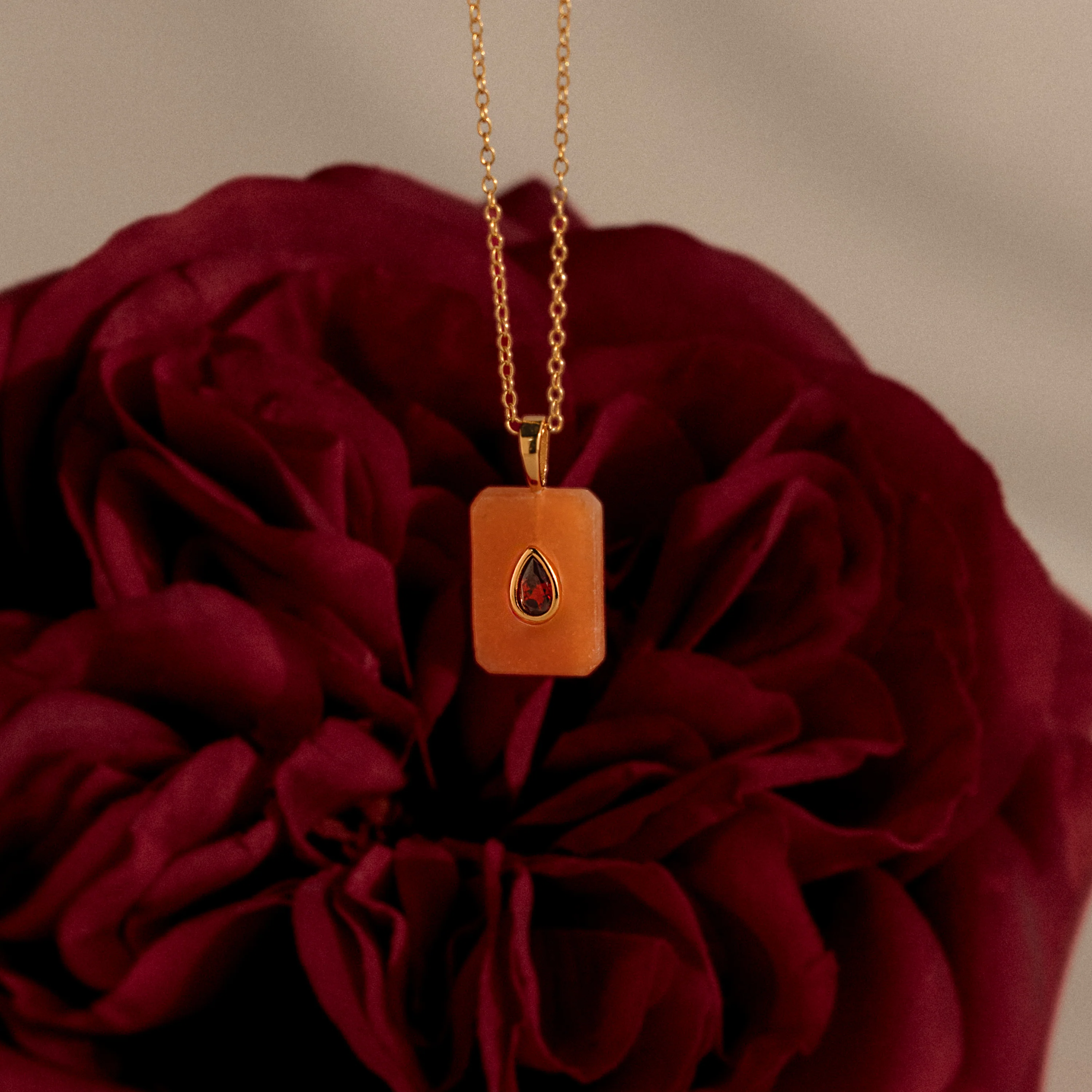 Garnet Crystal Necklace - Image 3