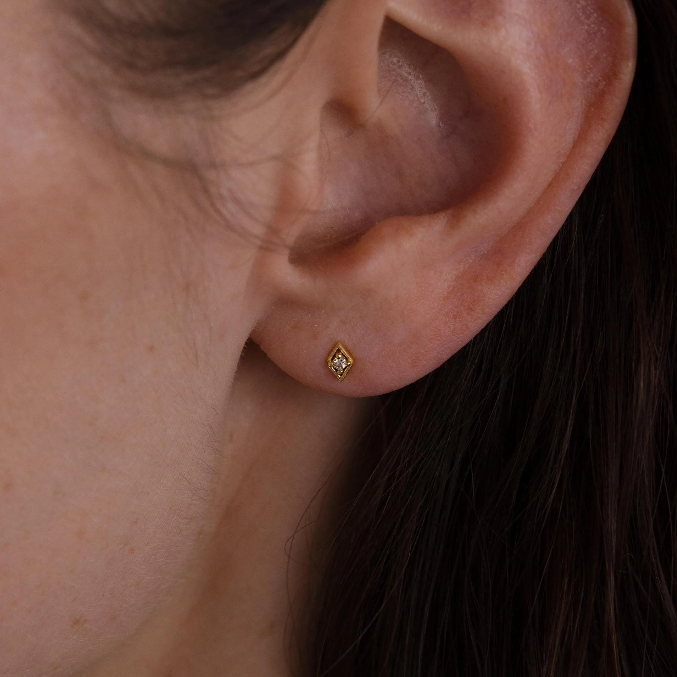 Geometric Ruby Flat Back Studs - Image 4