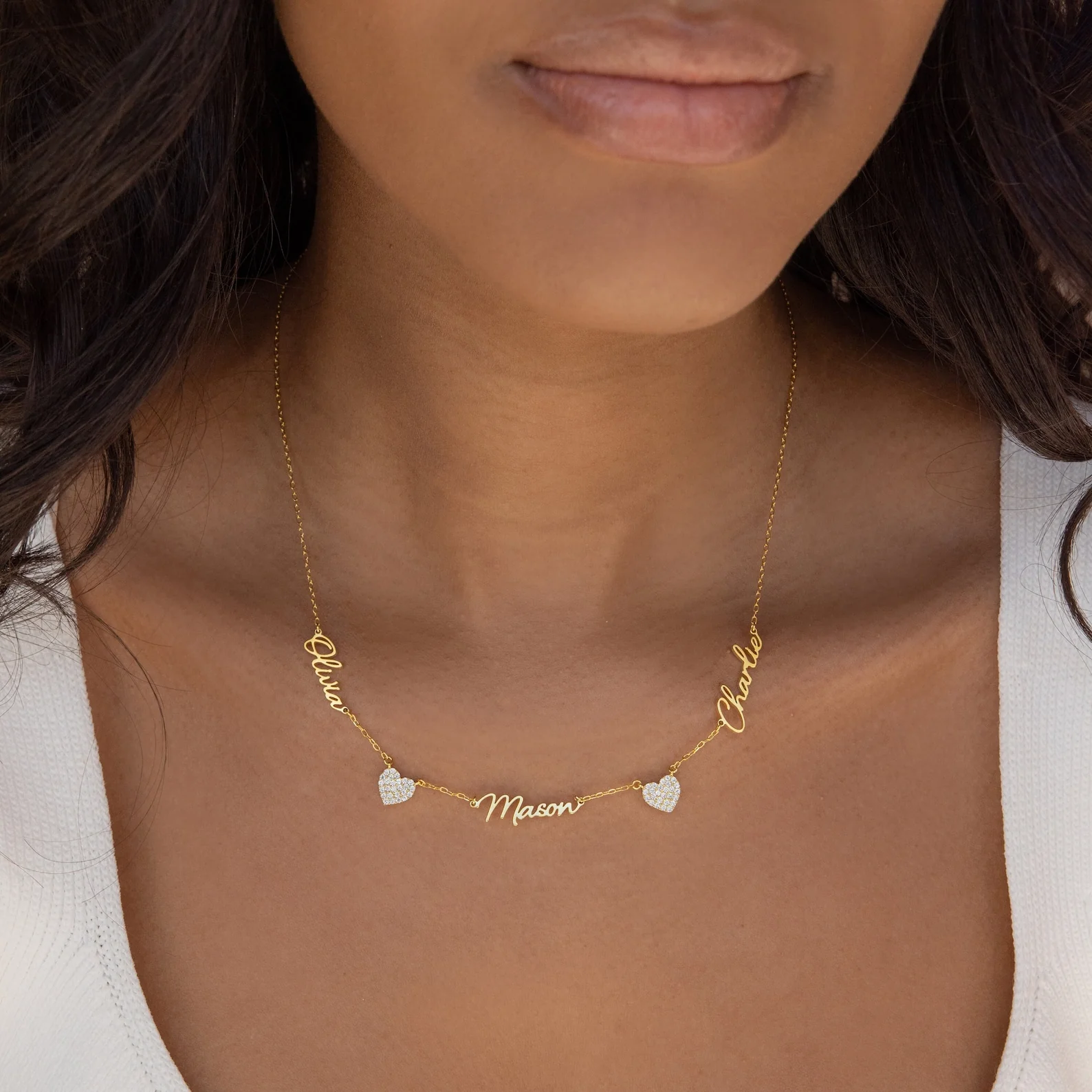 Grace Name Heart Necklace - Image 2