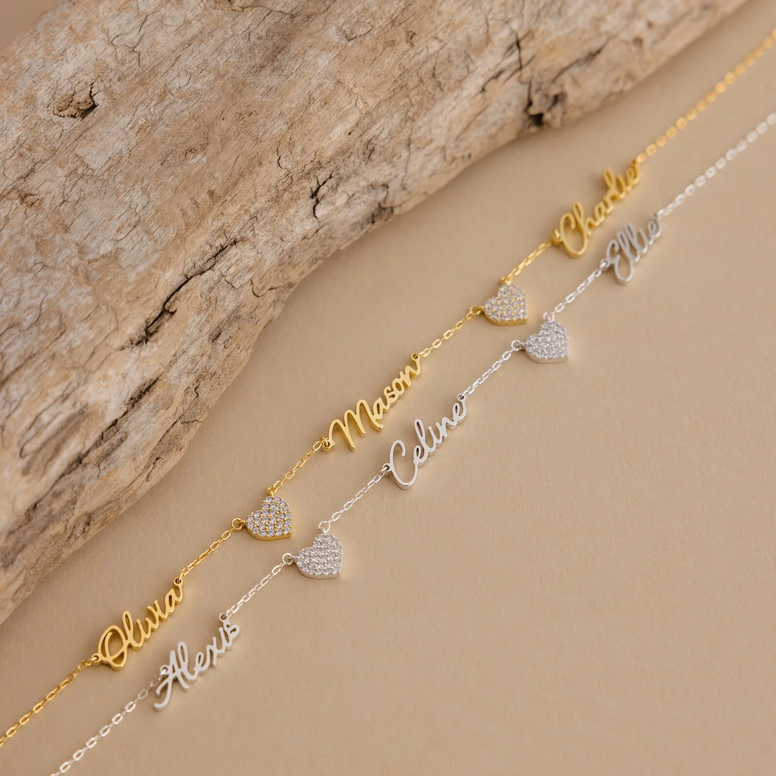 Grace Name Heart Necklace - Image 7