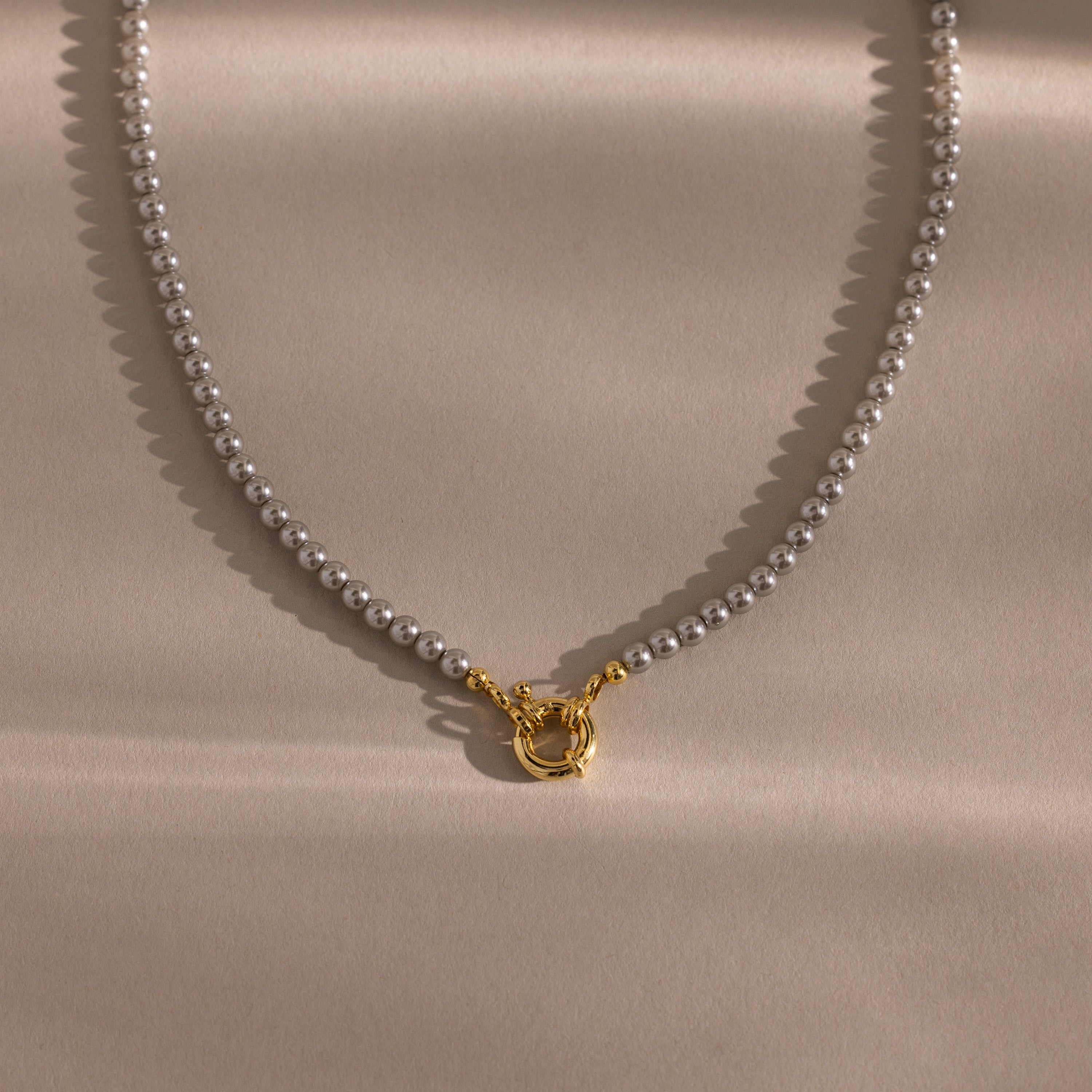 Grey Pearl Charm Necklace - Image 8