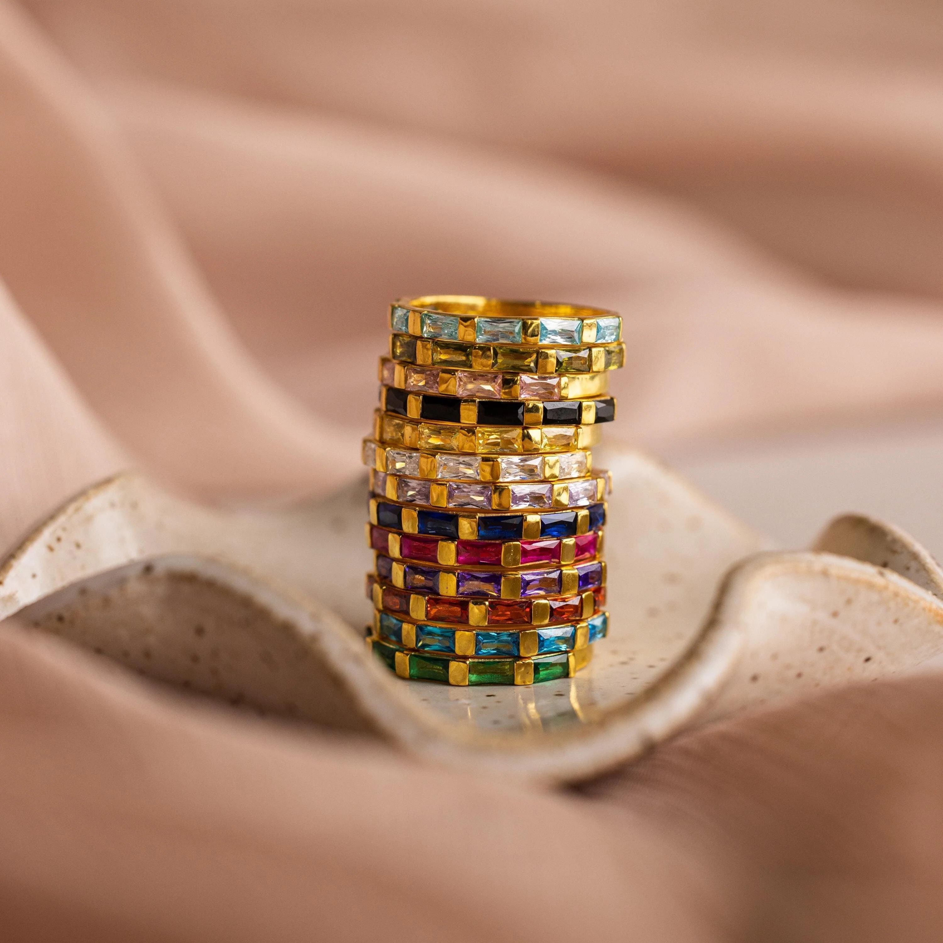 Half Eternity Birthstone Ring - Image 2
