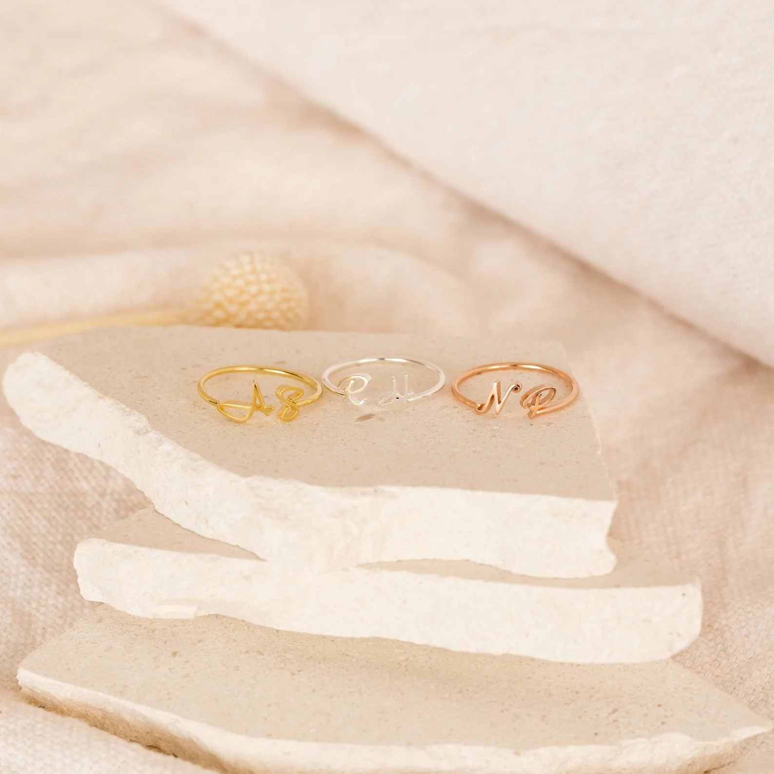 Hallie Duo Initial Ring - Image 7
