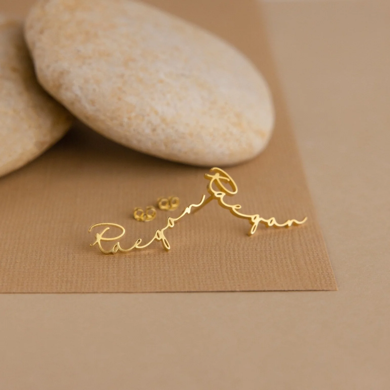 Hallie Name Earrings - Image 2