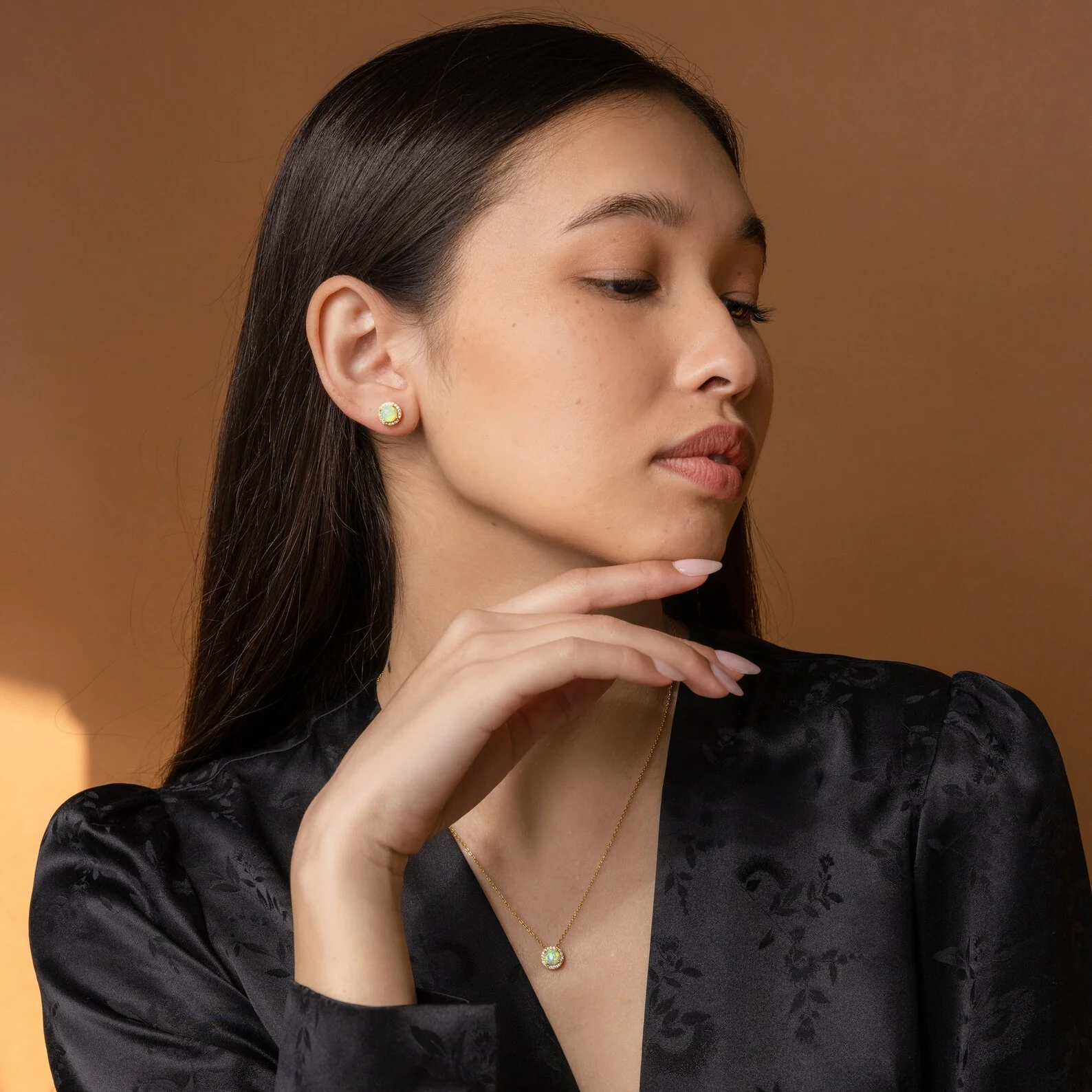Halo Birthstone Studs - Image 6