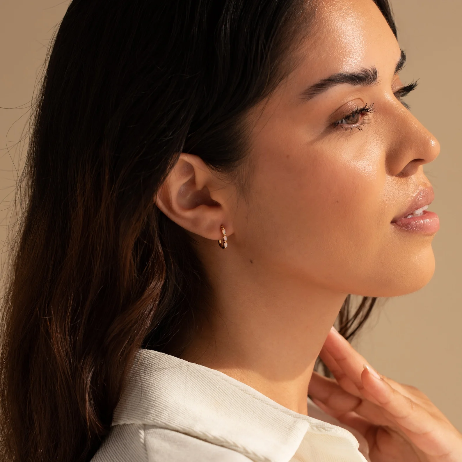 Halo Opal Hoops - Image 4