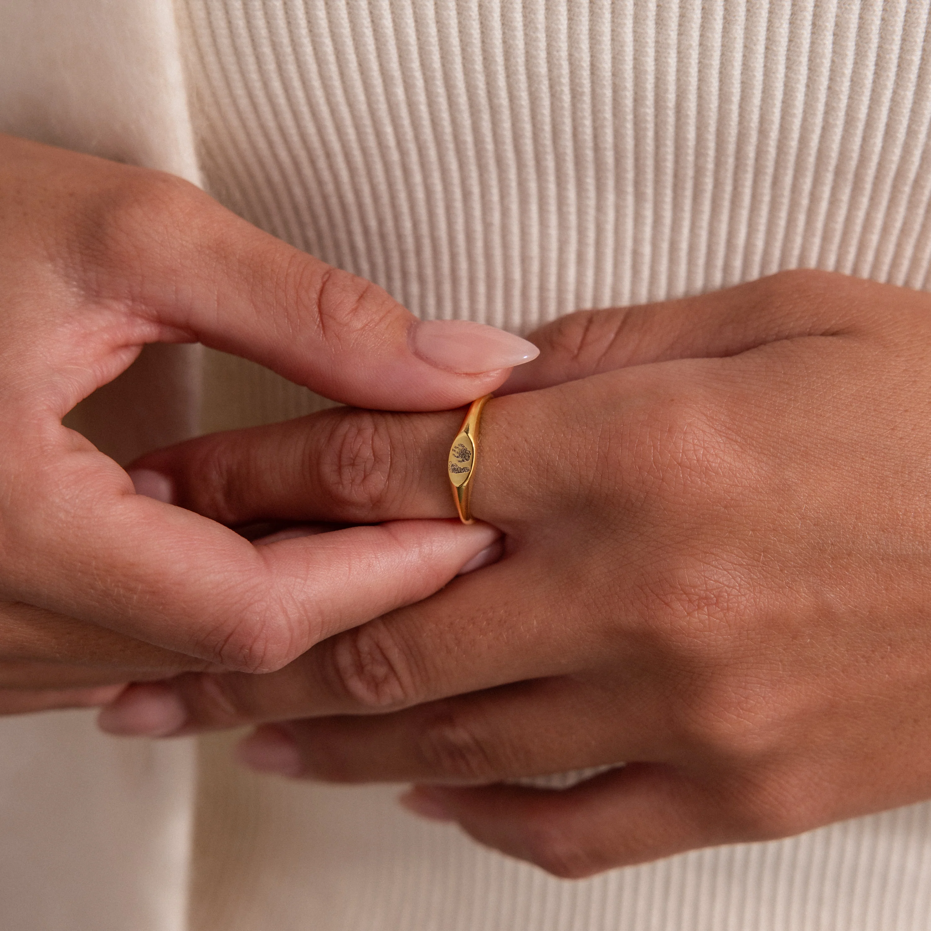Hand & Footprint Signet Ring - Image 9