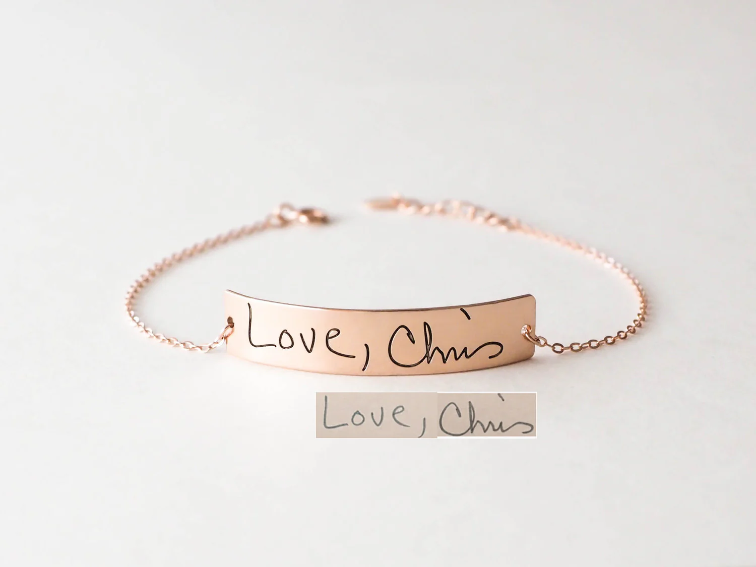 Handwriting Bar Bracelet - Image 3