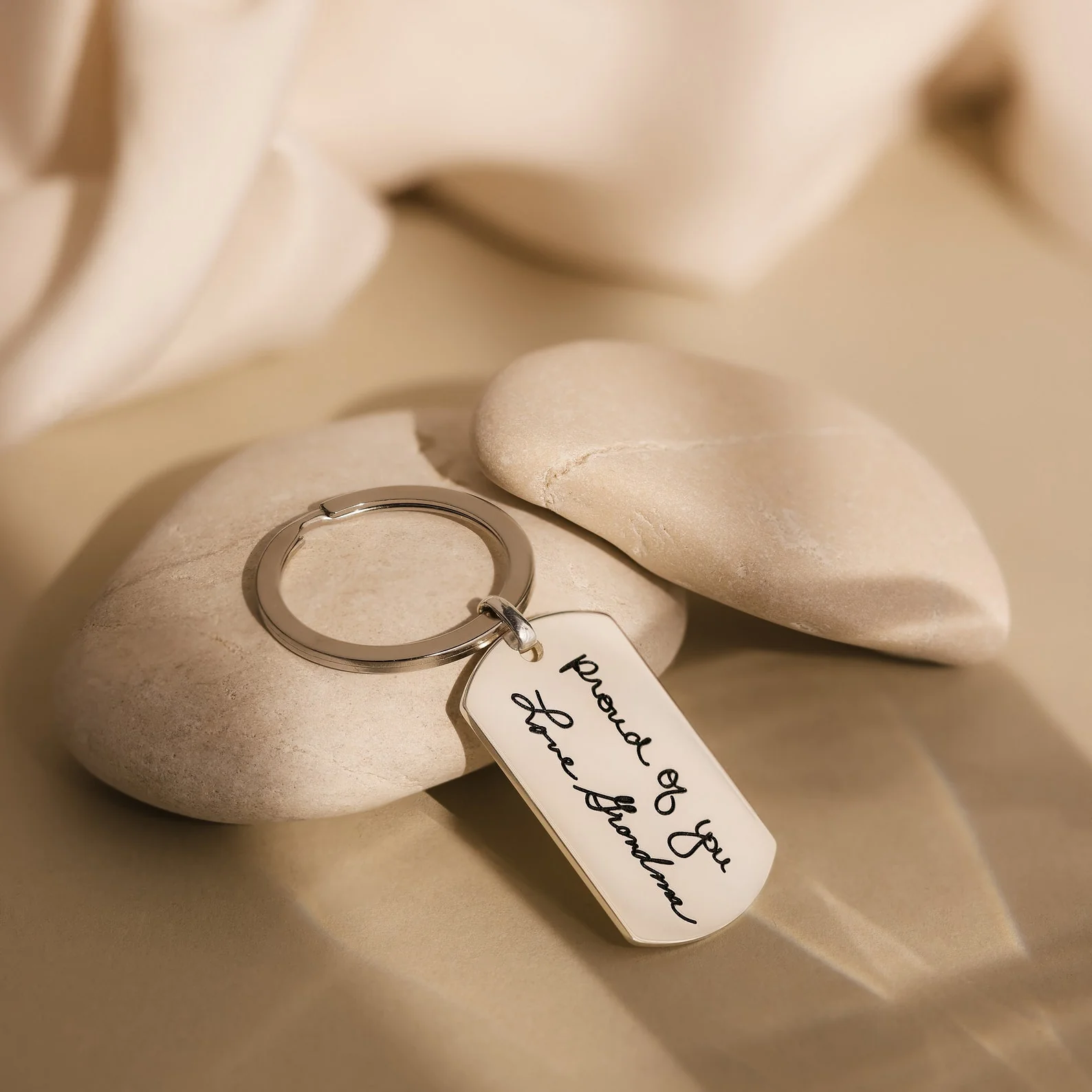Handwriting Dog Tag Keychain - Image 3