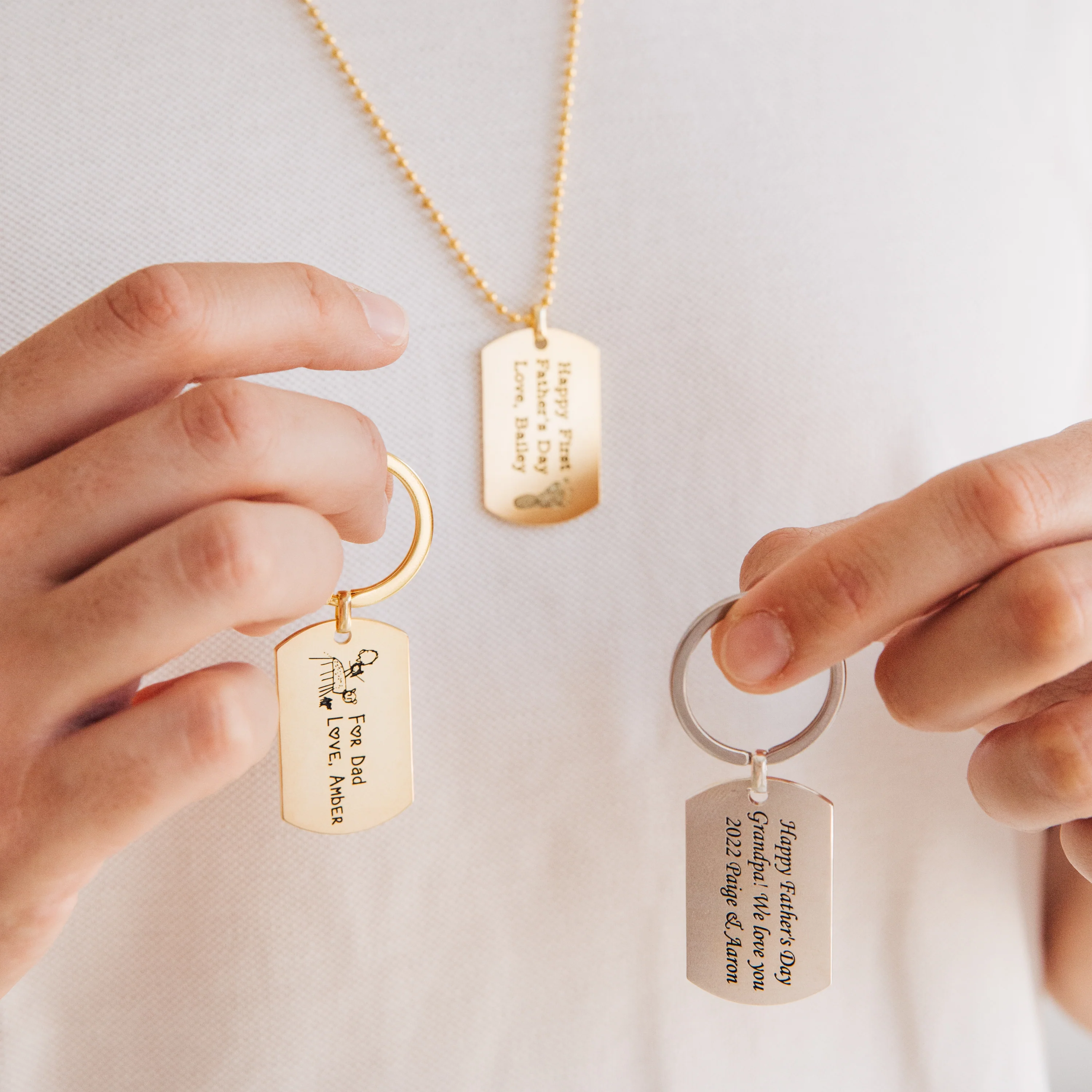Handwriting Dog Tag Keychain - Image 7