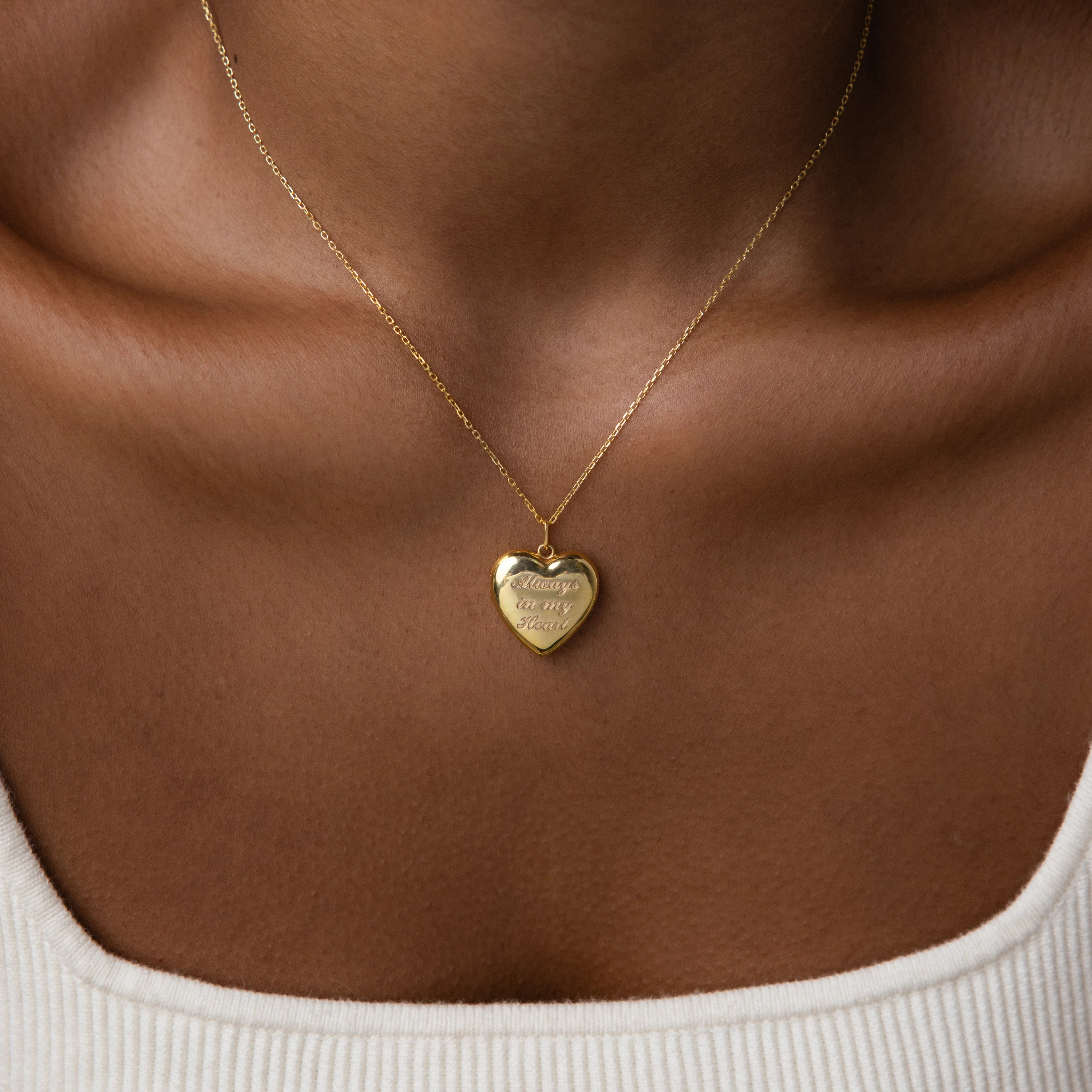 Handwriting Heart Locket Necklace - Image 2