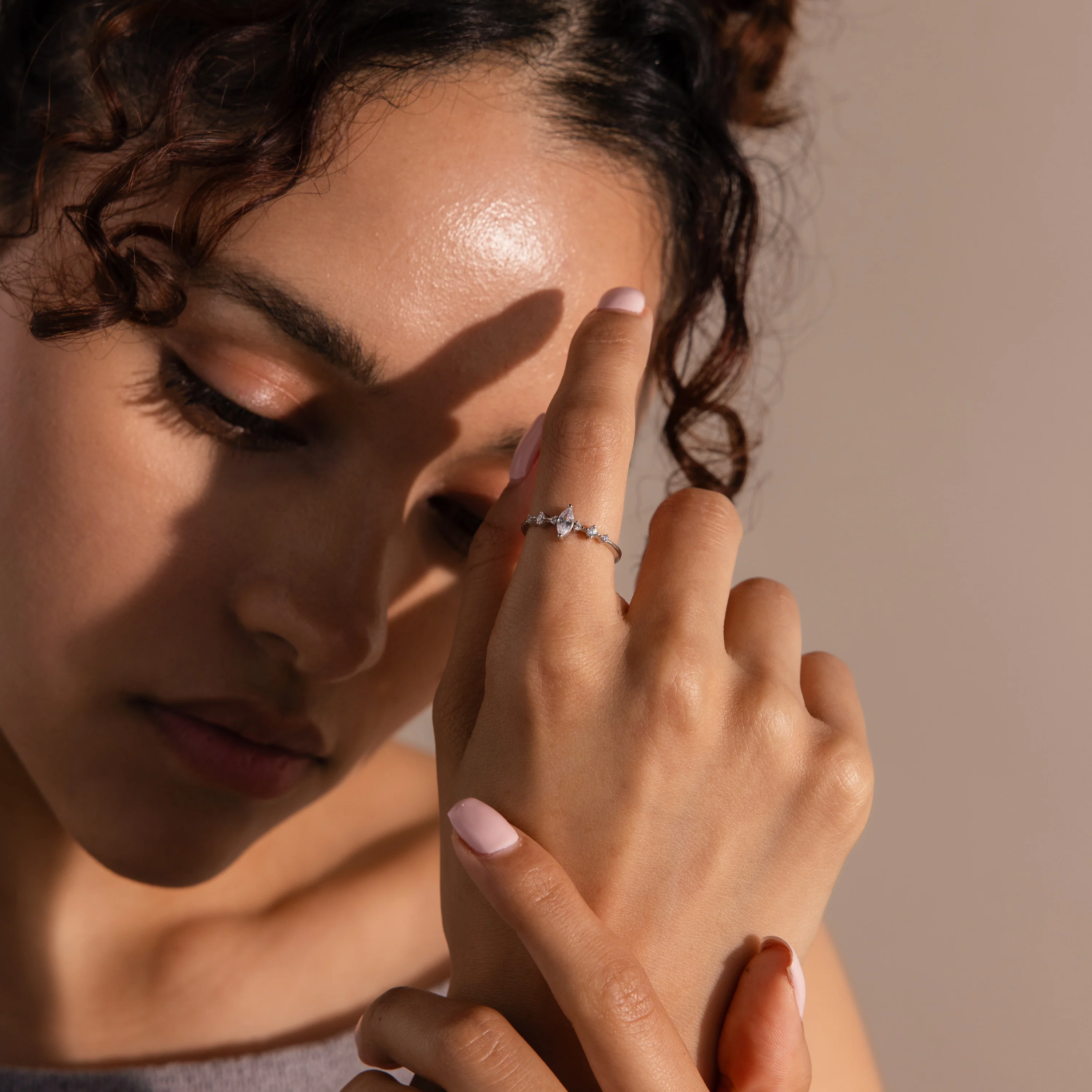 Harlow Diamond Ring in Silver - Image 4