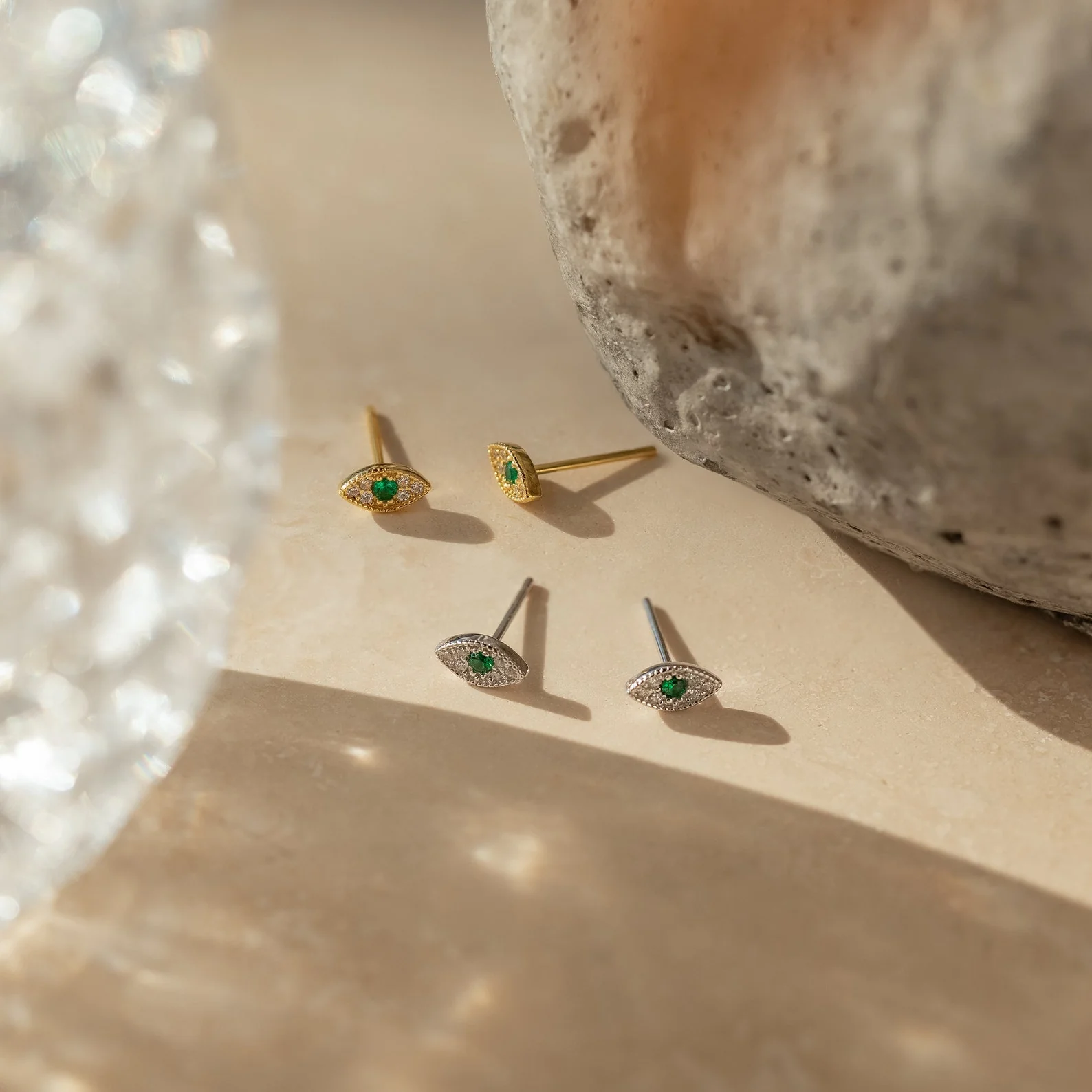 Haven Emerald Eye Studs - Image 4