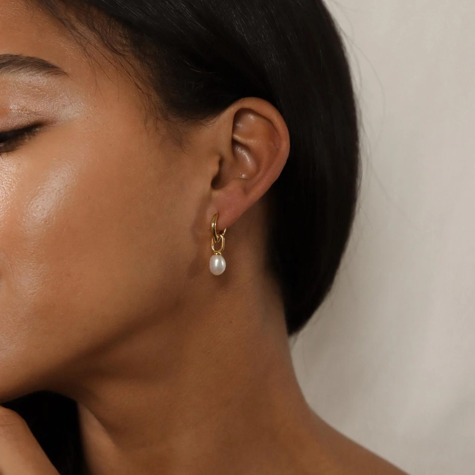Hazel Pearl Hoops - Image 4