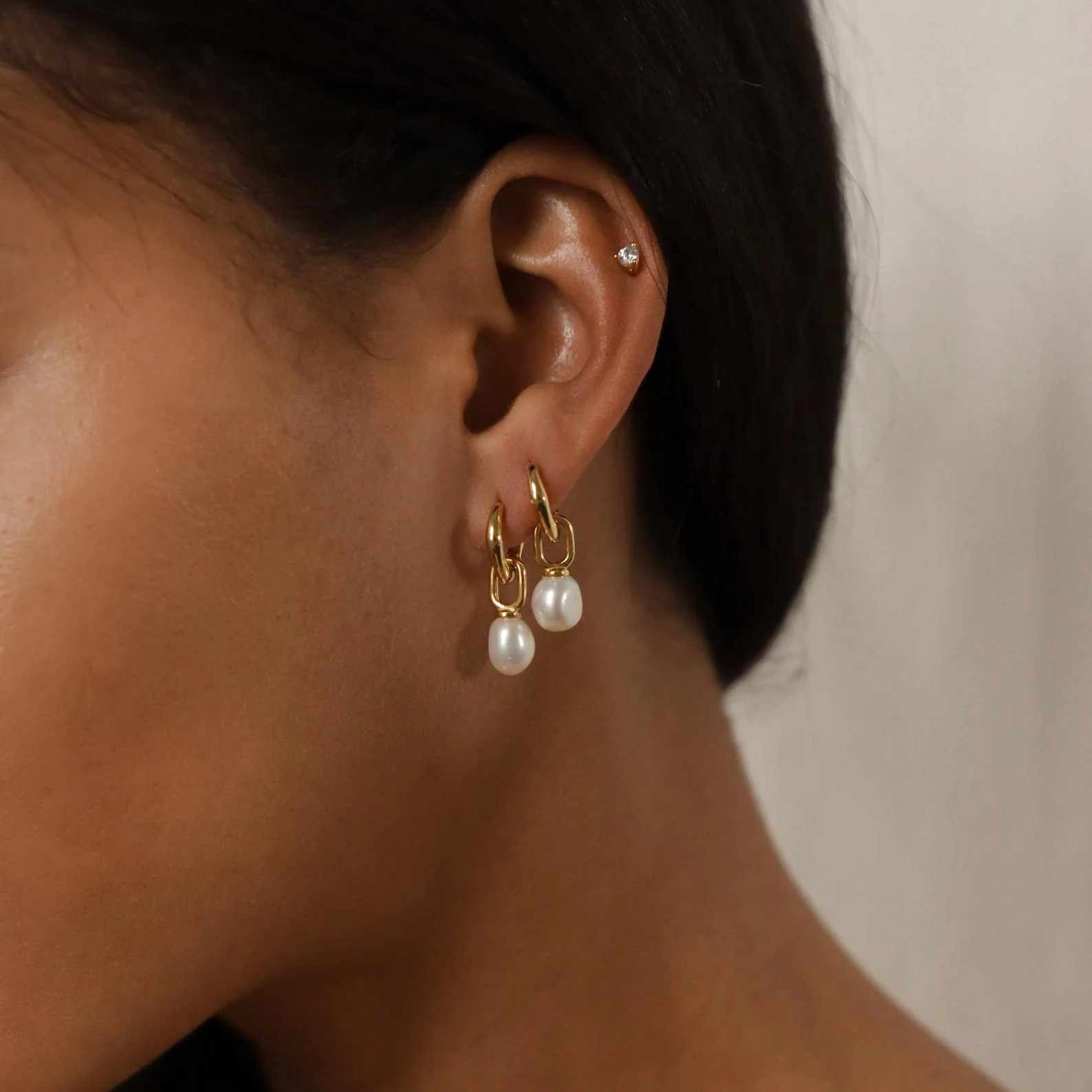 Hazel Pearl Hoops - Image 6
