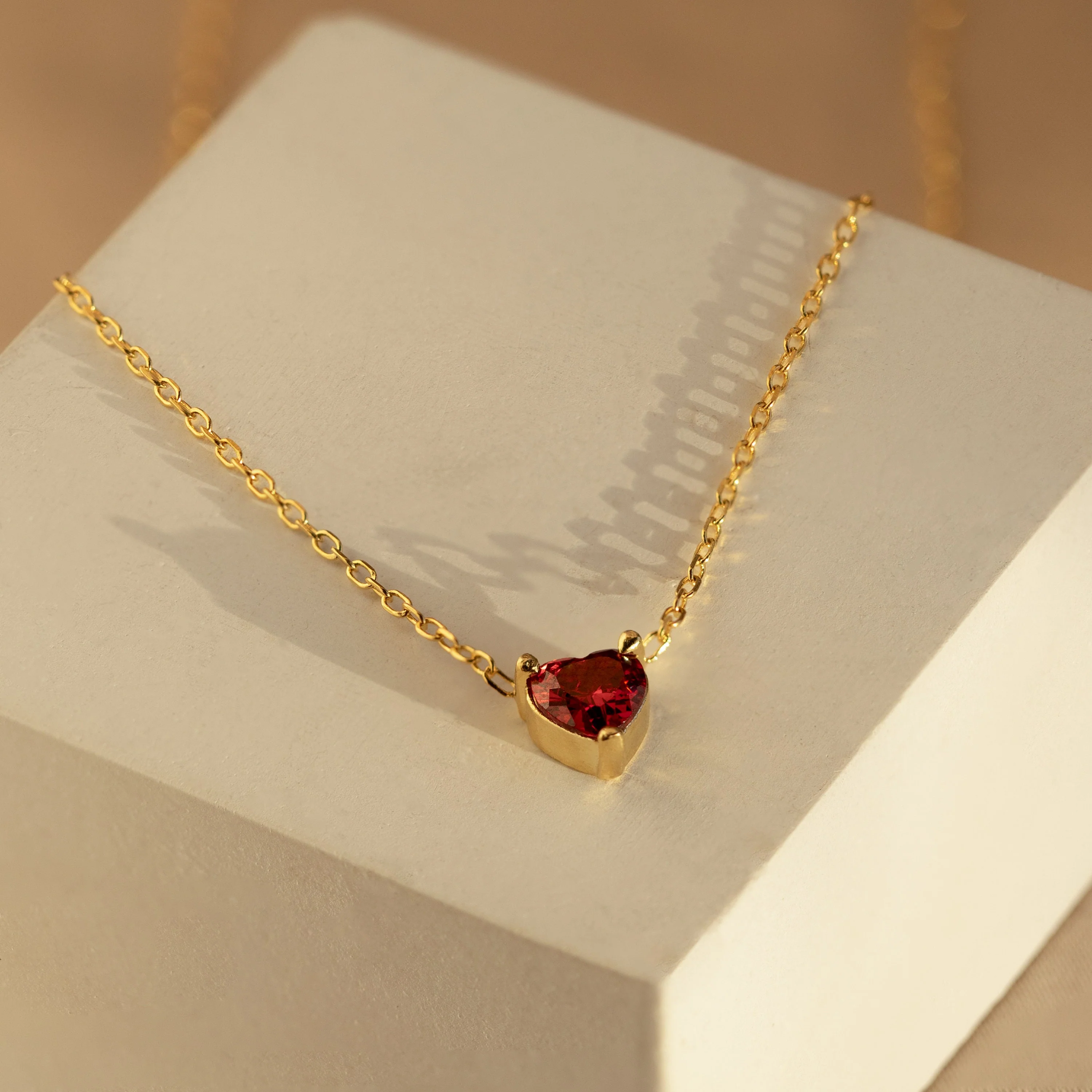 Heart Birthstone Necklace - Image 2