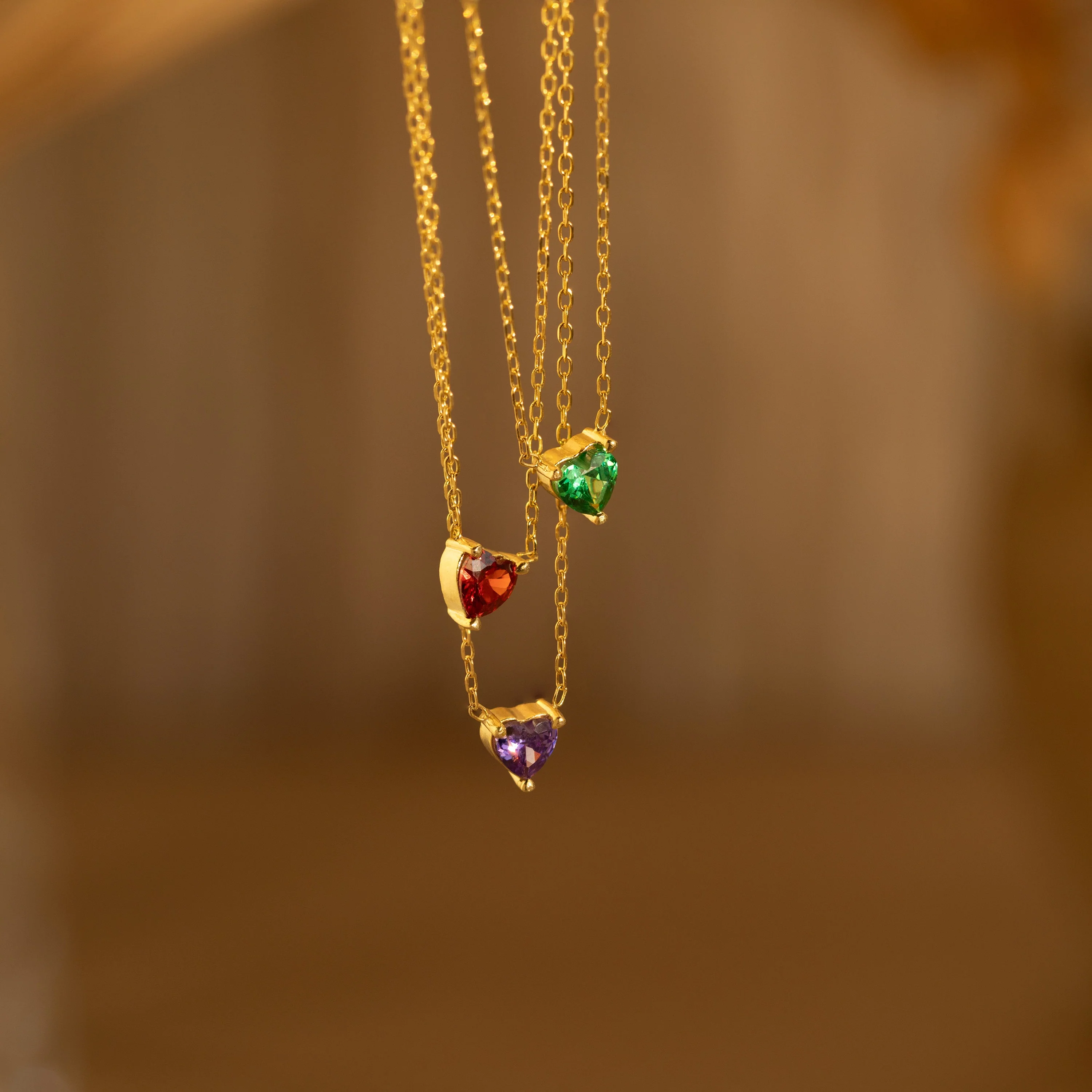 Heart Birthstone Necklace - Image 5
