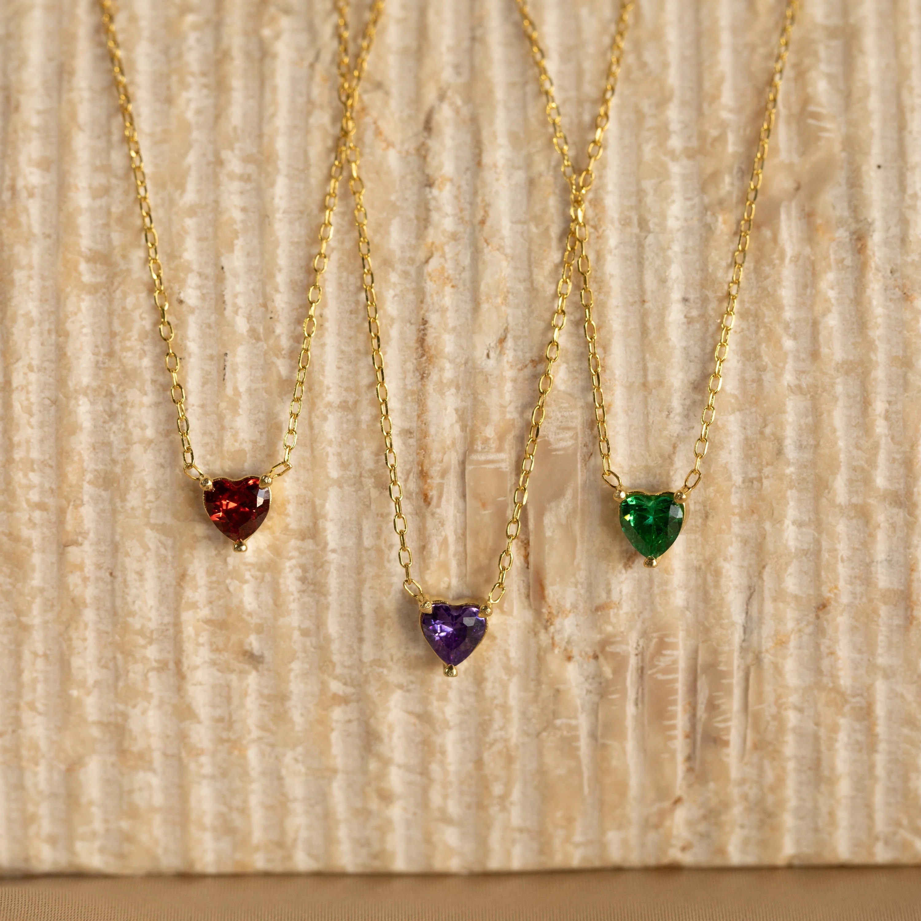 Heart Birthstone Necklace - Image 7