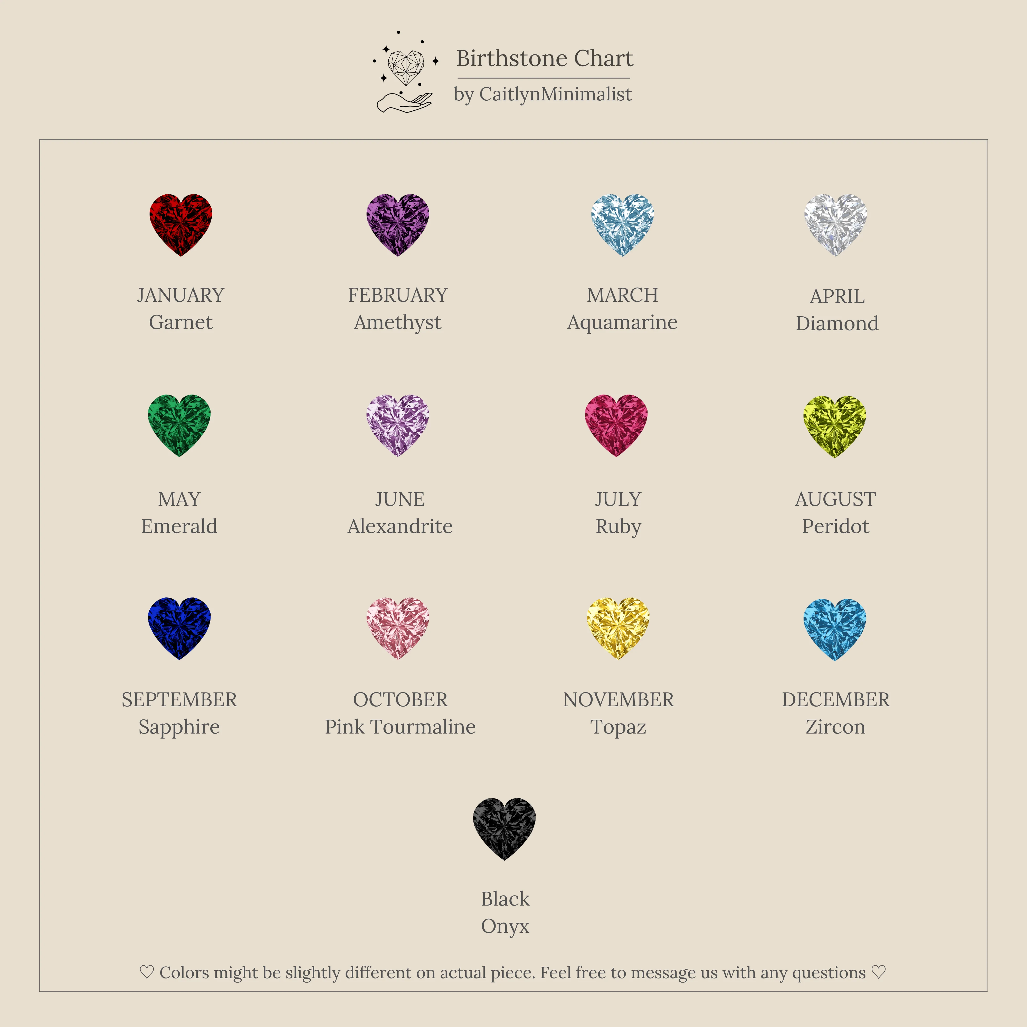 Duo Heart Birthstone Ring - Image 8