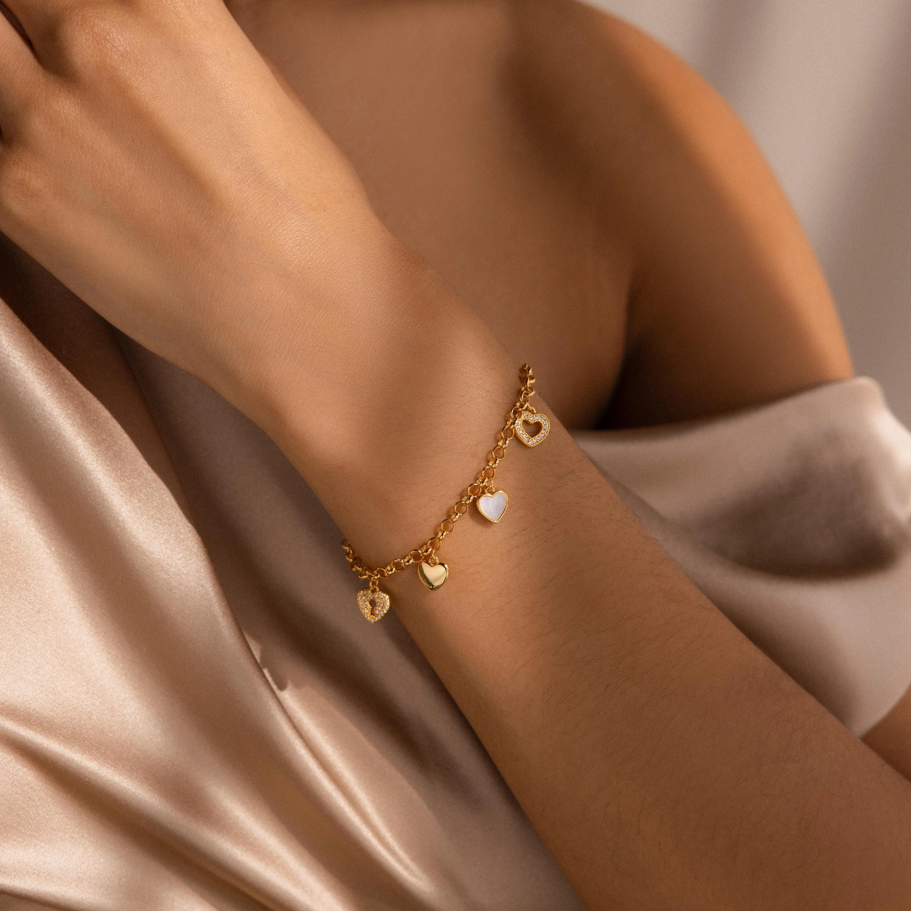Heart Charm Bracelet - Image 2