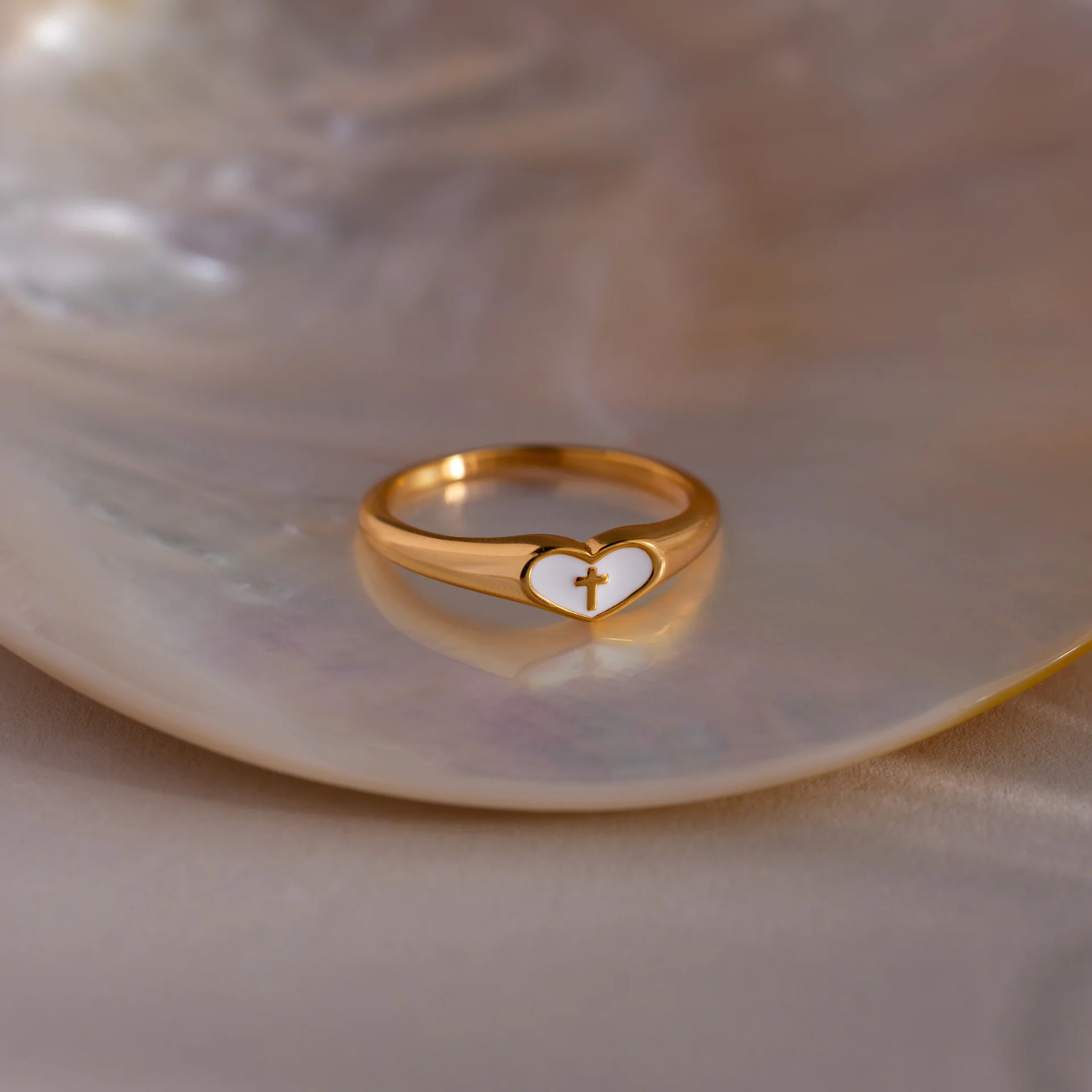 Heart Cross Ring - Image 6