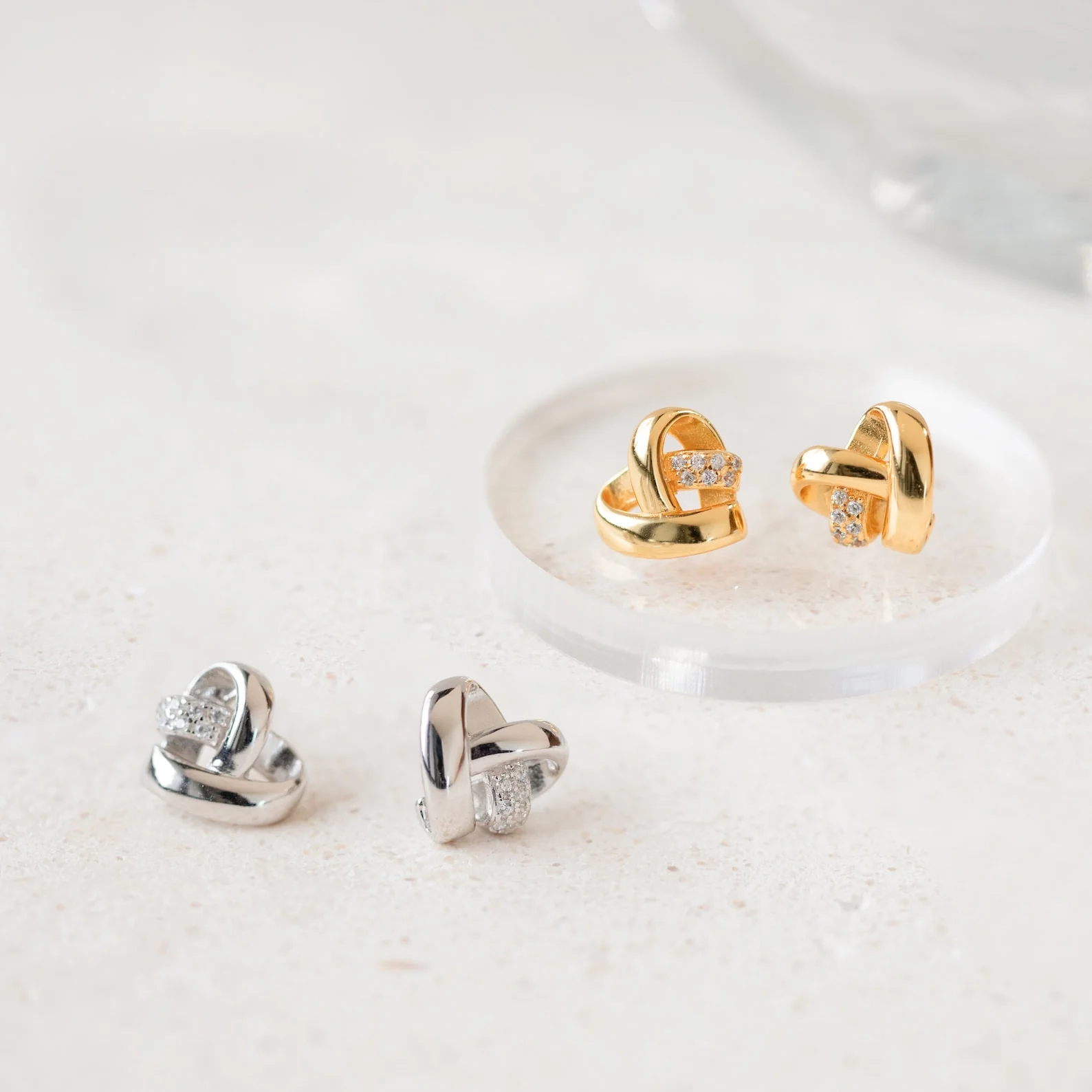 Heart Knot Studs - Image 3