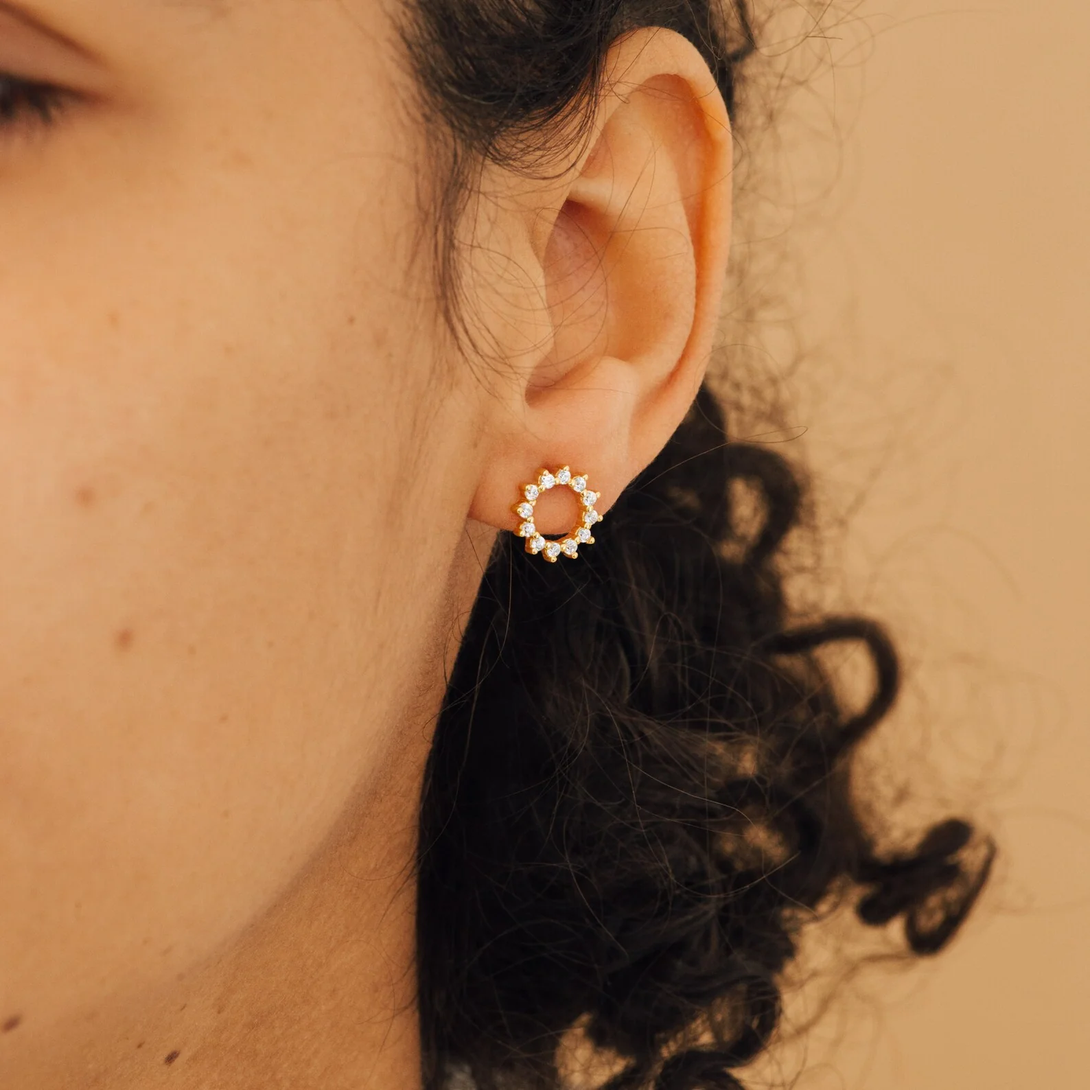 Helen Diamond Sun Studs - Image 4