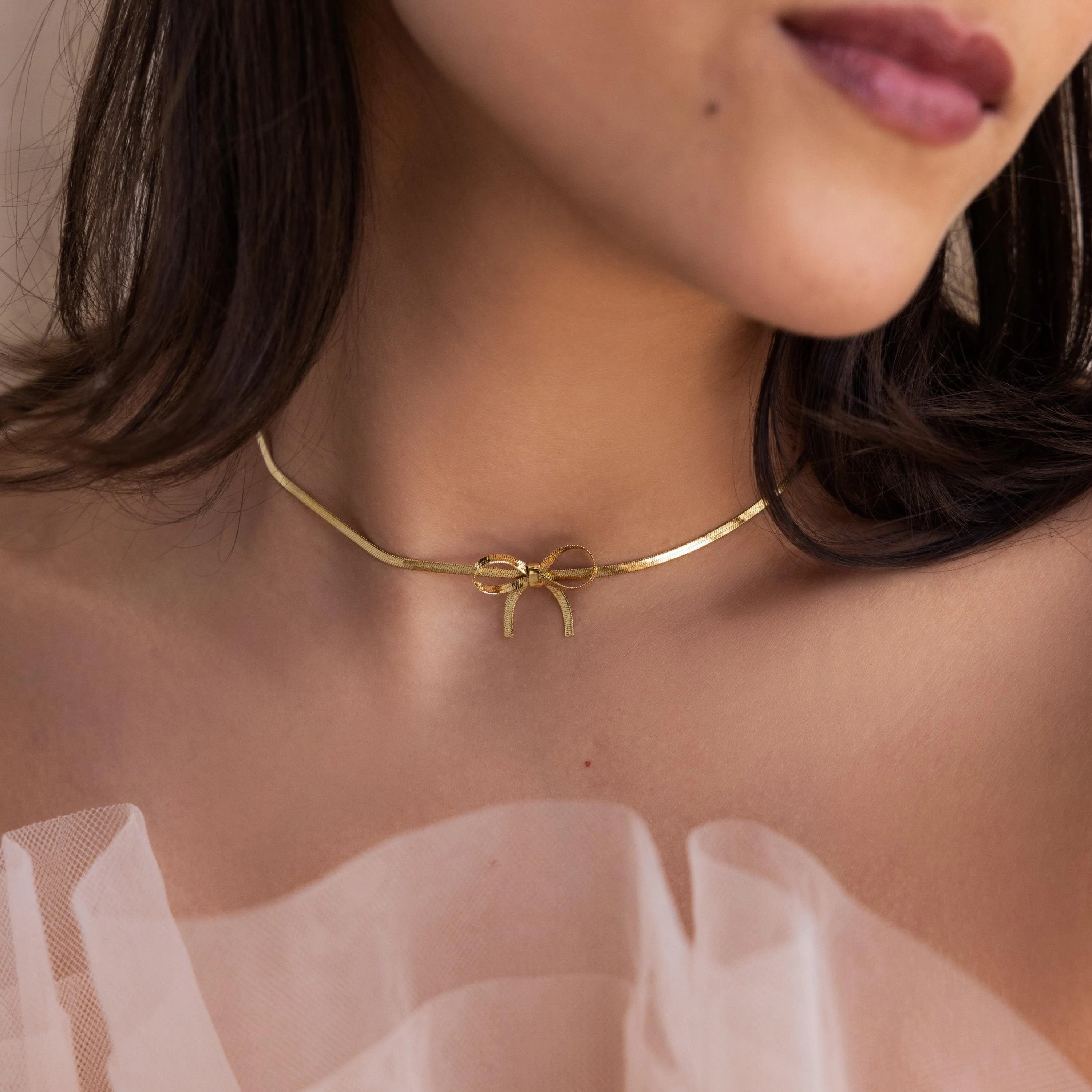 Herringbone Bow Necklace - Image 2