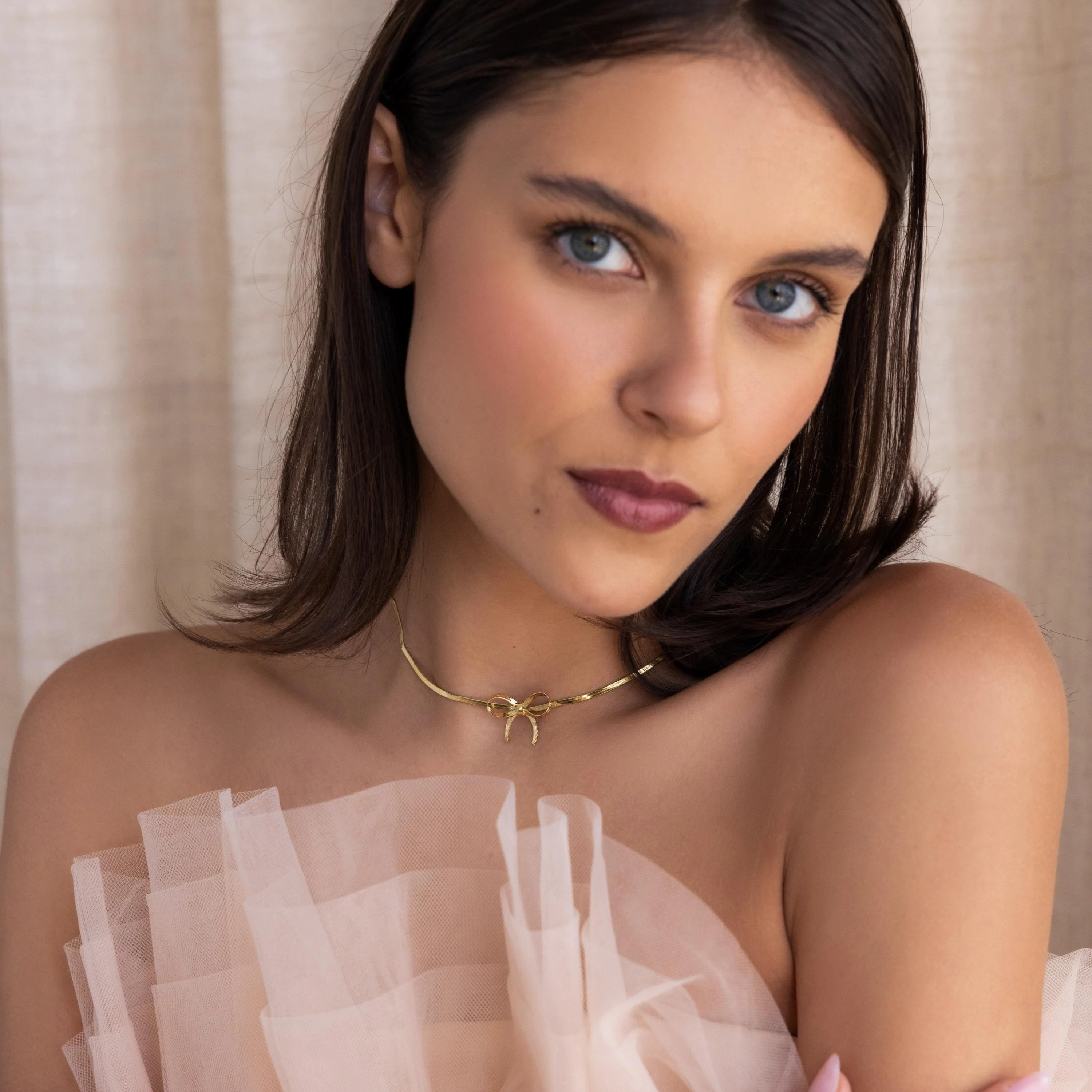 Herringbone Bow Necklace - Image 7