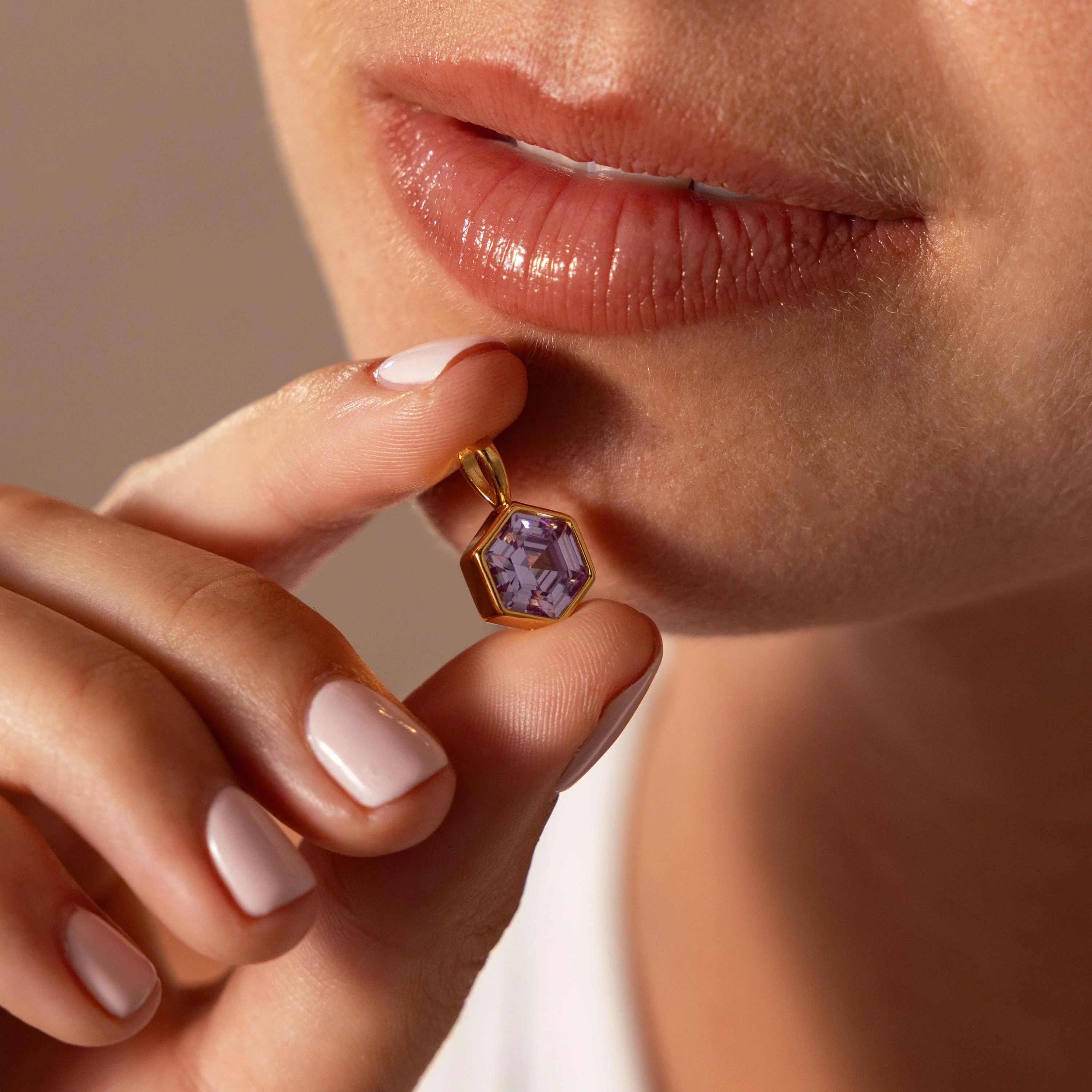 Hexagon Alexandrite Charm - Image 2