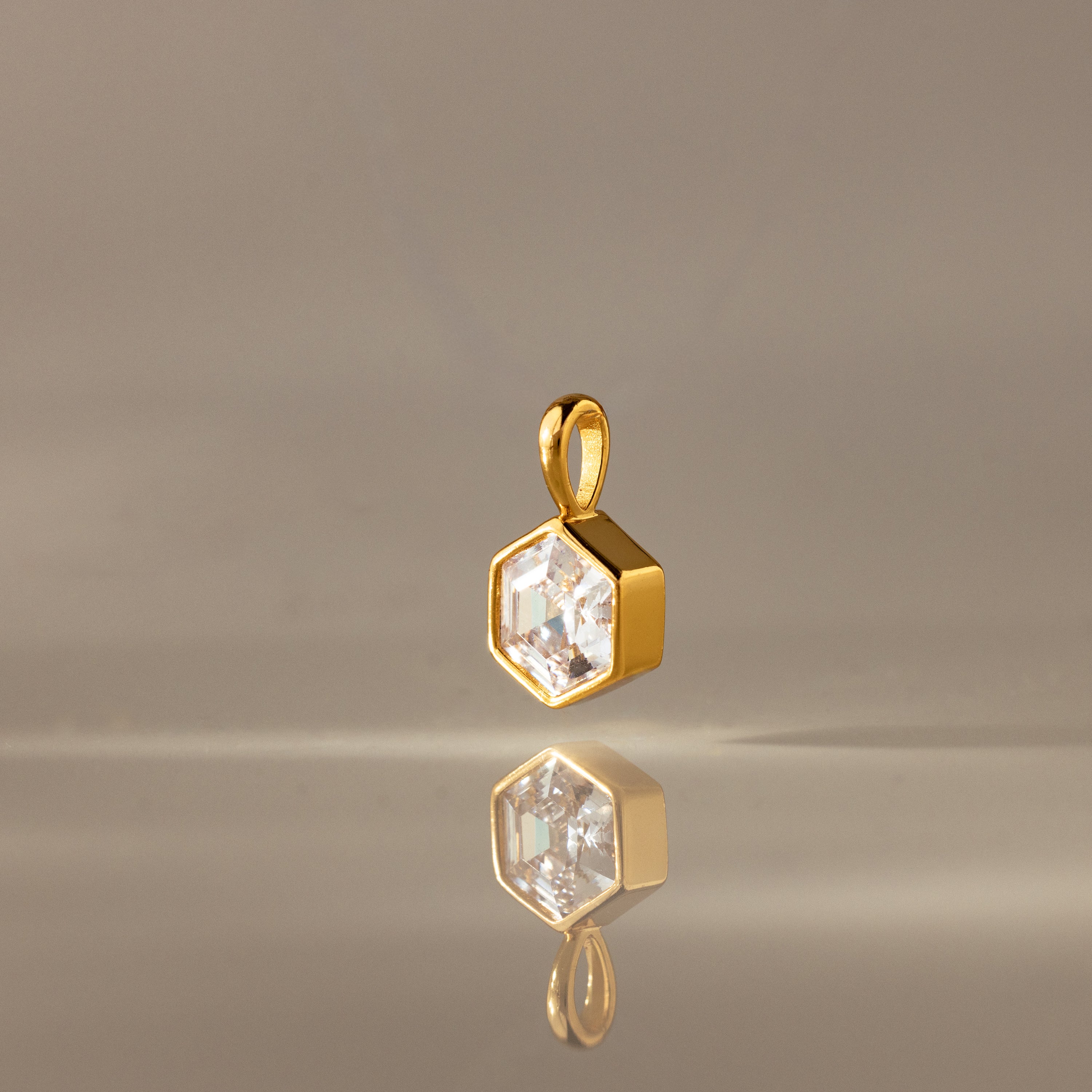 Hexagon Diamond Charm