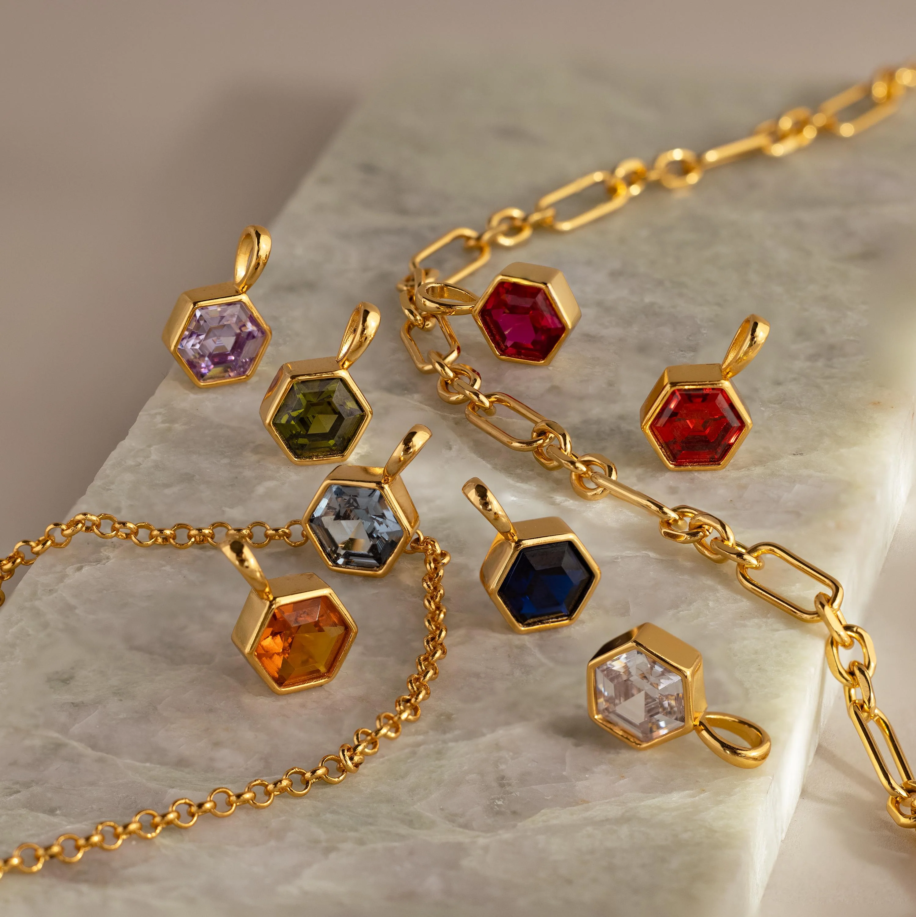 Hexagon Ruby Charm - Image 3