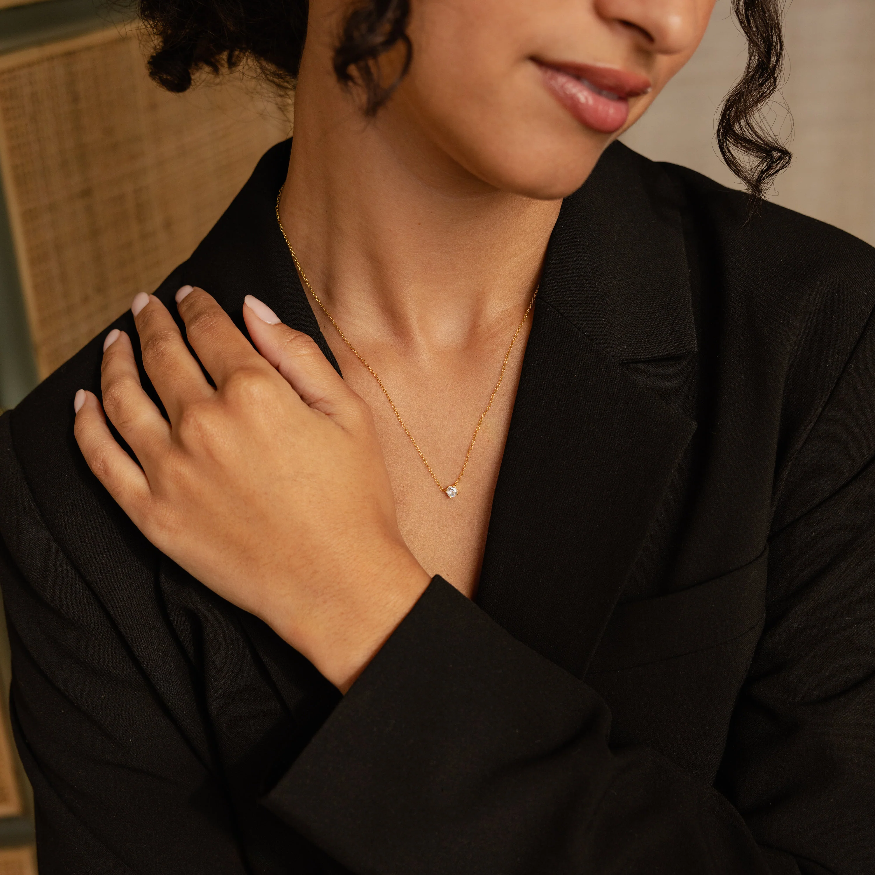 Hexagon Diamond Necklace - Image 6