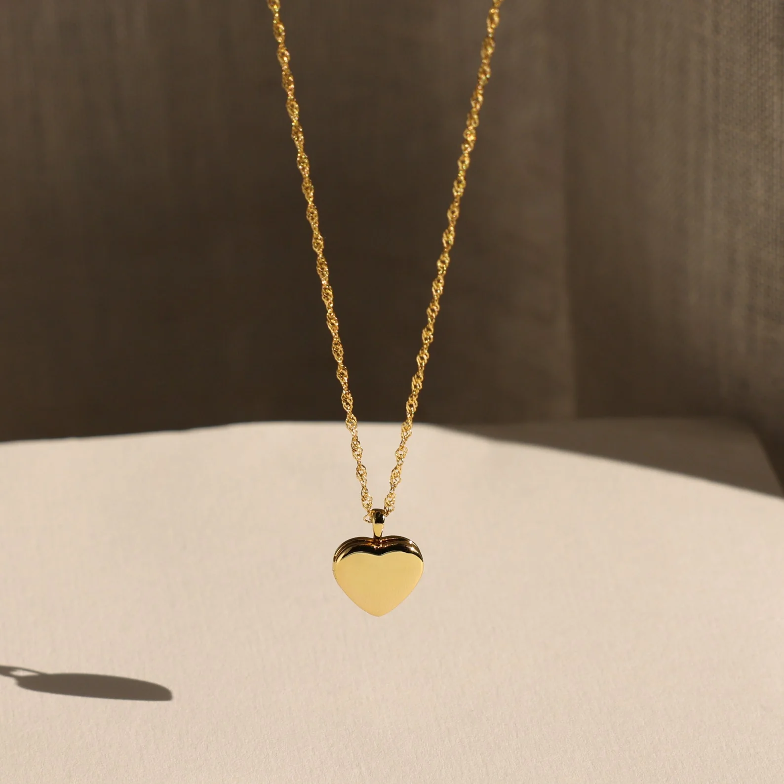 Initial Heart Locket Necklace - Image 3