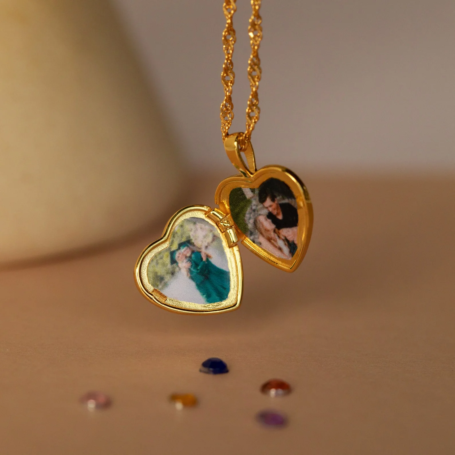 Initial Heart Locket Necklace - Image 6