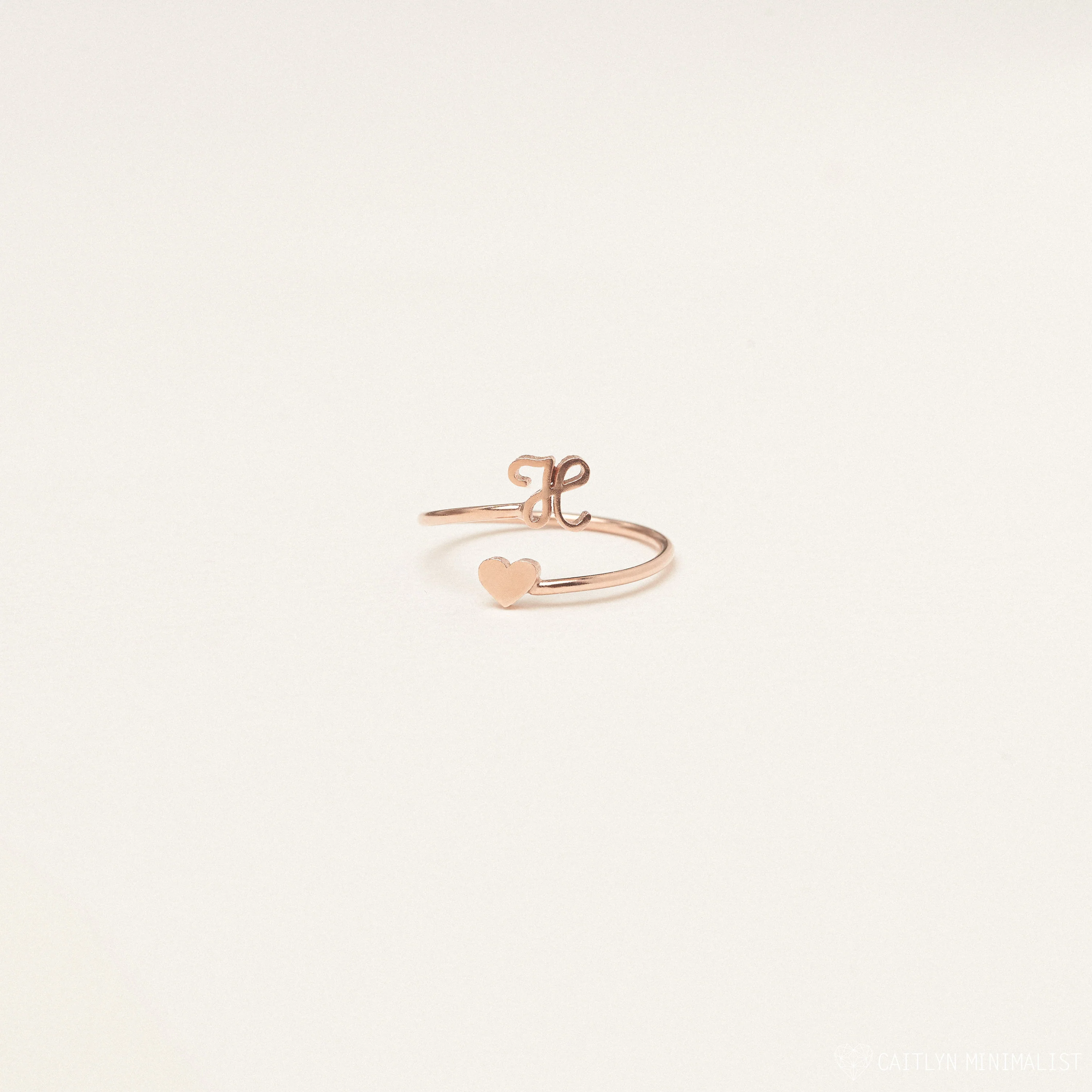 Initial Heart Wrap Ring - Image 4